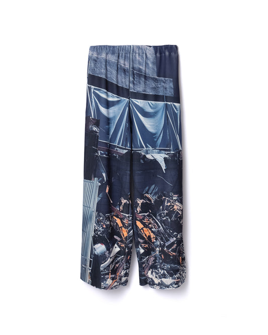 NON TOKYO / PRINT RIB WIDE PANTS (CONSTRUCTION)