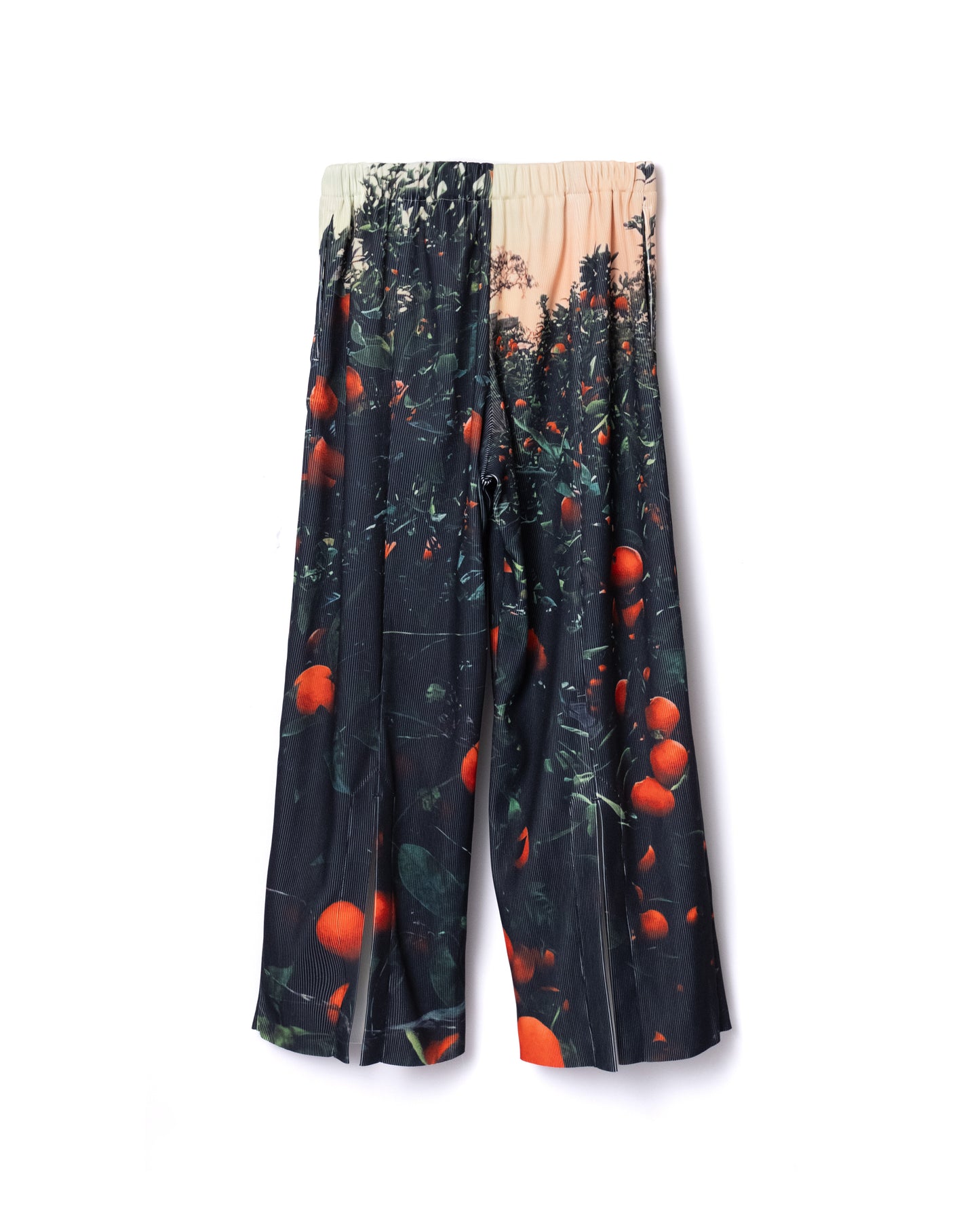 NON TOKYO / PRINT RIB WIDE PANTS (ORANGE)