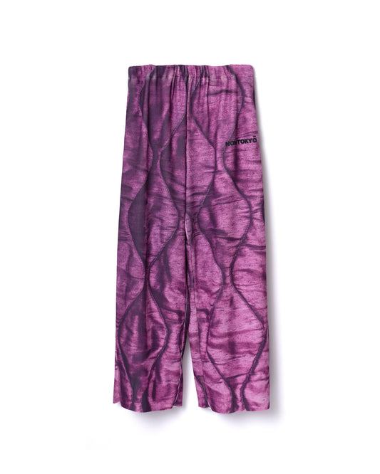 NON TOKYO / PRINT RIB WIDE PANTS (QUILTING)