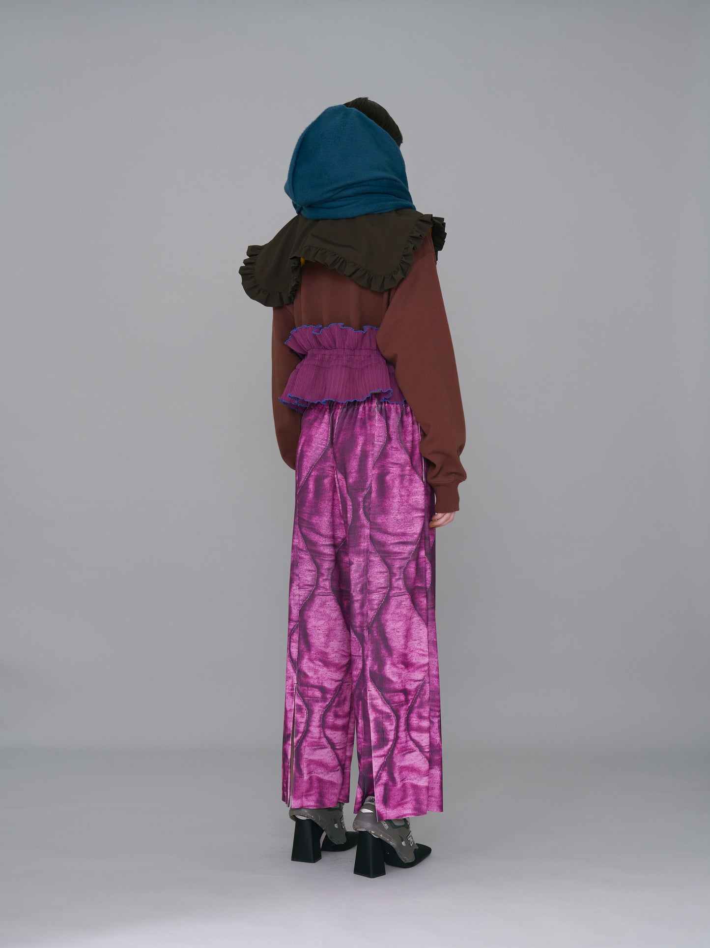 NON TOKYO / PRINT RIB WIDE PANTS (QUILTING)