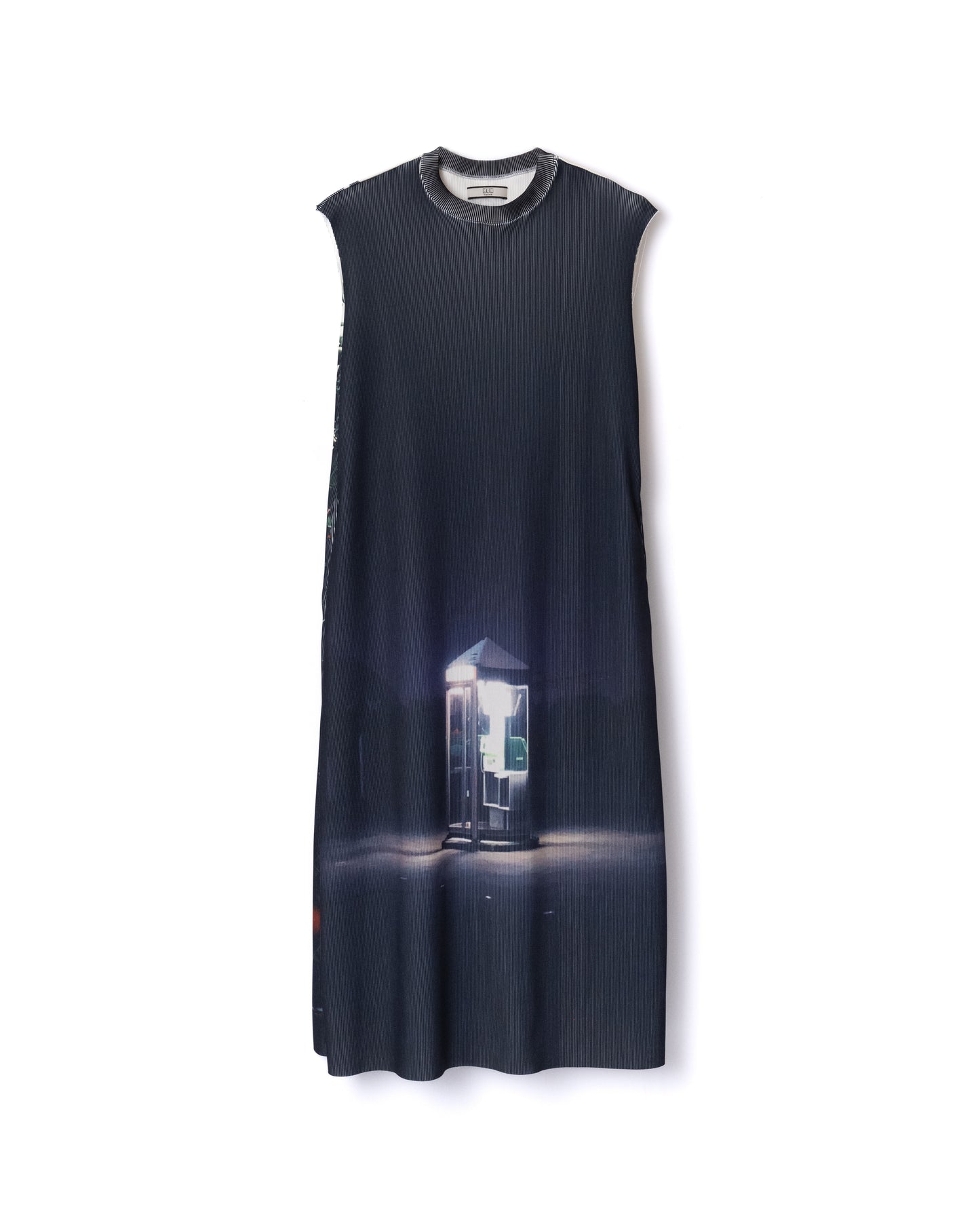 NON TOKYO / PRINT RIB NO SLEEVE ONE-PIECE (PUBLIC PHONE)