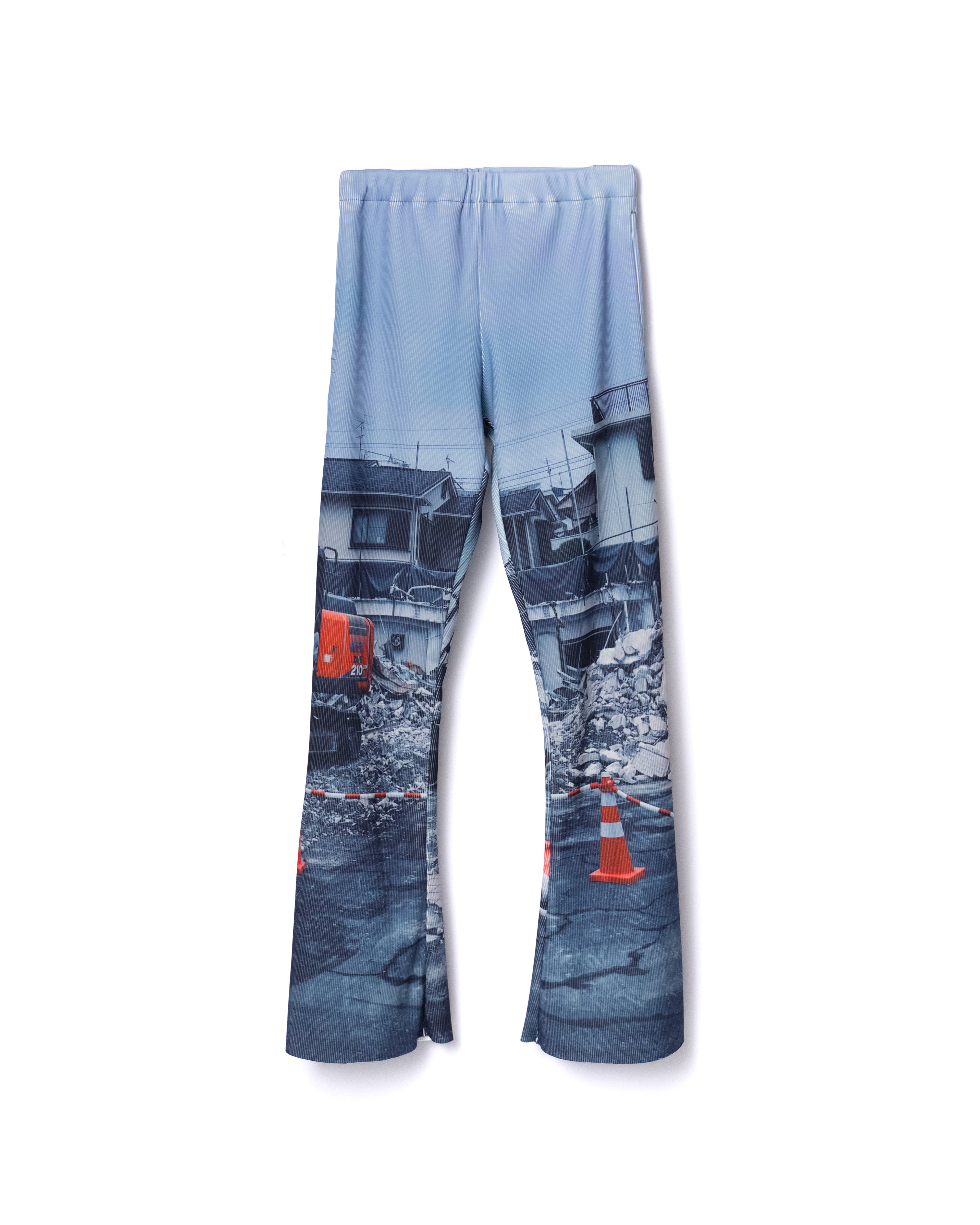 NON TOKYO / PRINT RIB FLARE PANTS (DISMANTLING)