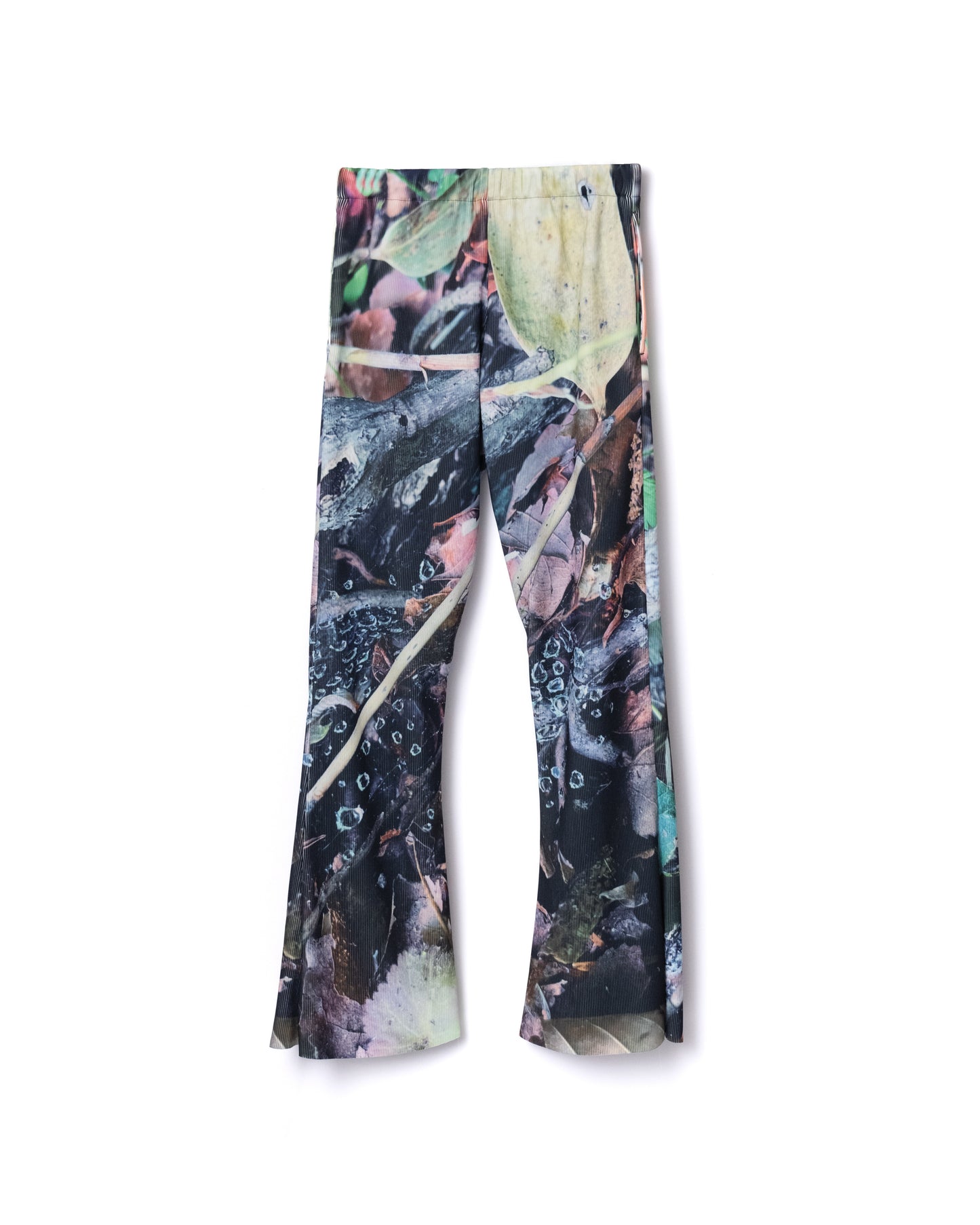 NON TOKYO / PRINT RIB FLARE PANTS (LEAF)