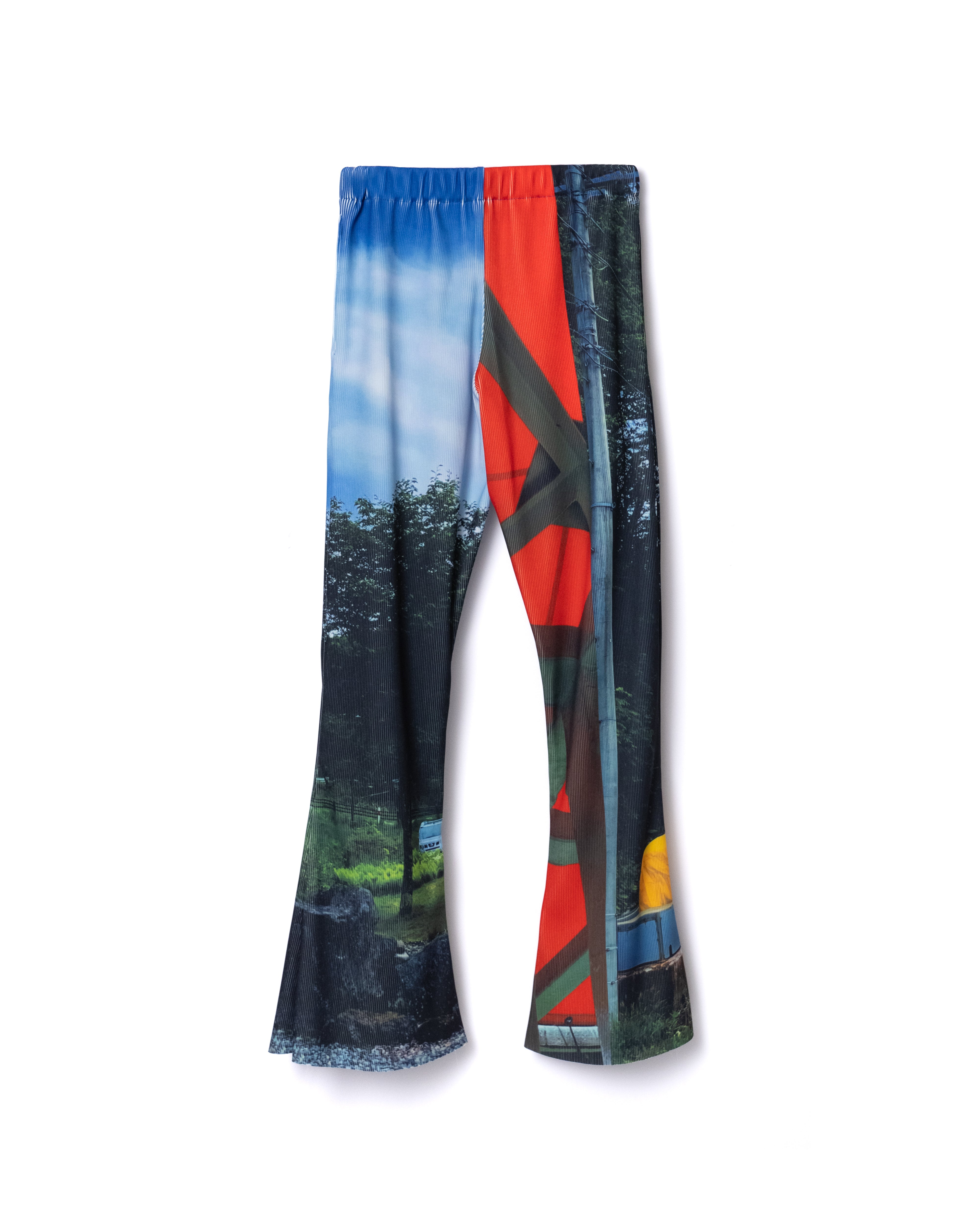 NON TOKYO / PRINT RIB FLARE PANTS (ROAD)