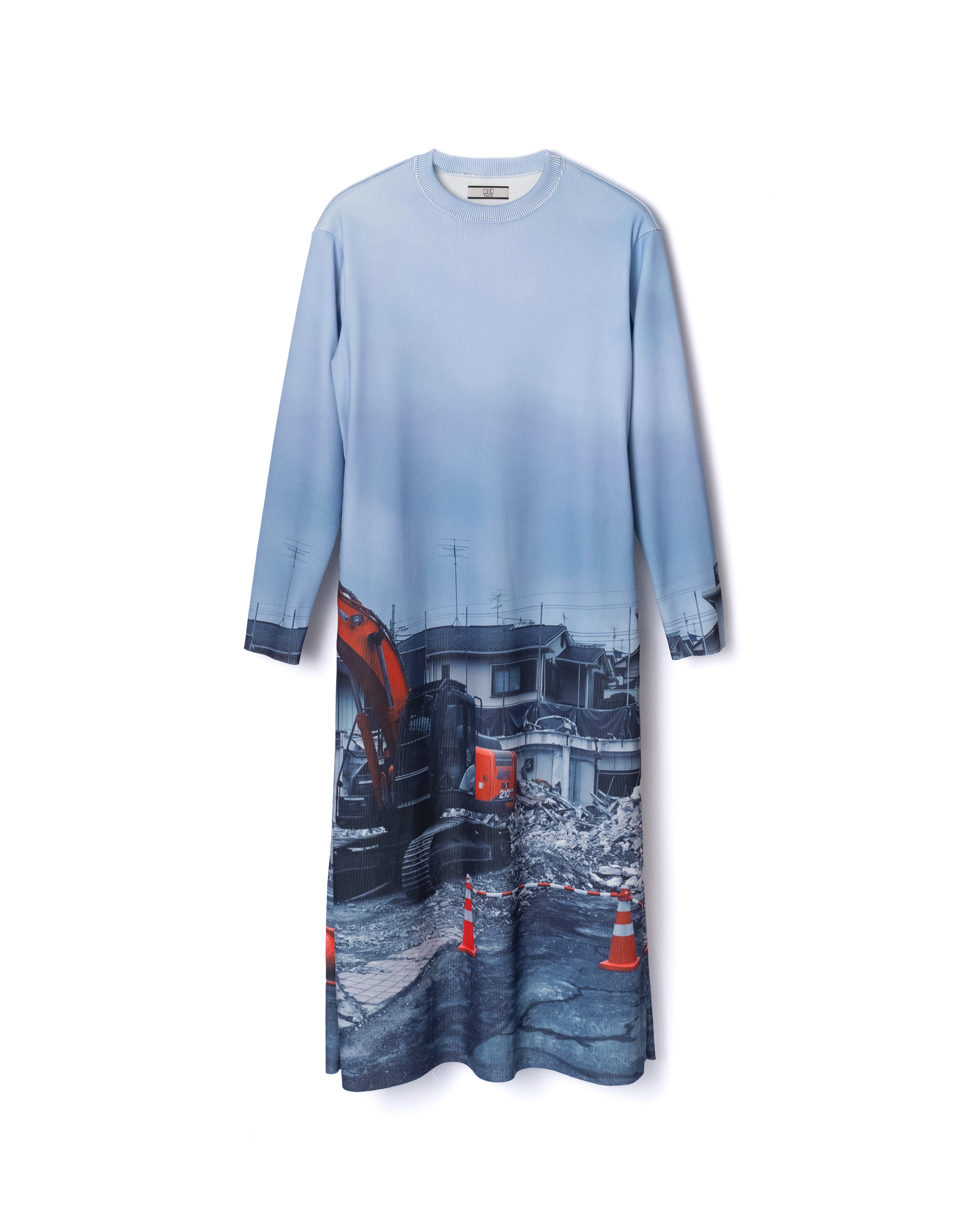 NON TOKYO / PRINT RIB LONG SLEEVE ONE-PIECE (DISMANTLING)