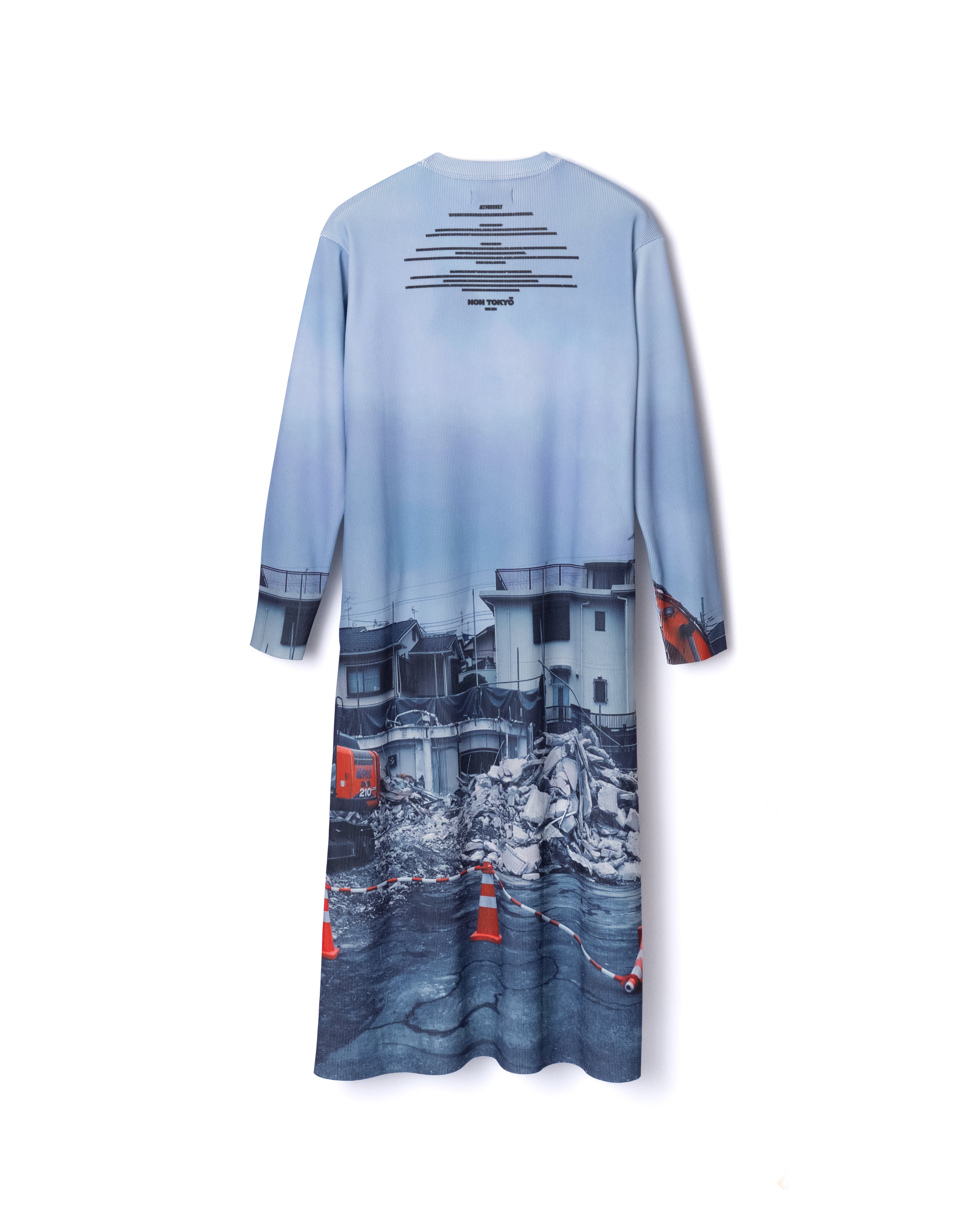 NON TOKYO / PRINT RIB LONG SLEEVE ONE-PIECE (DISMANTLING)