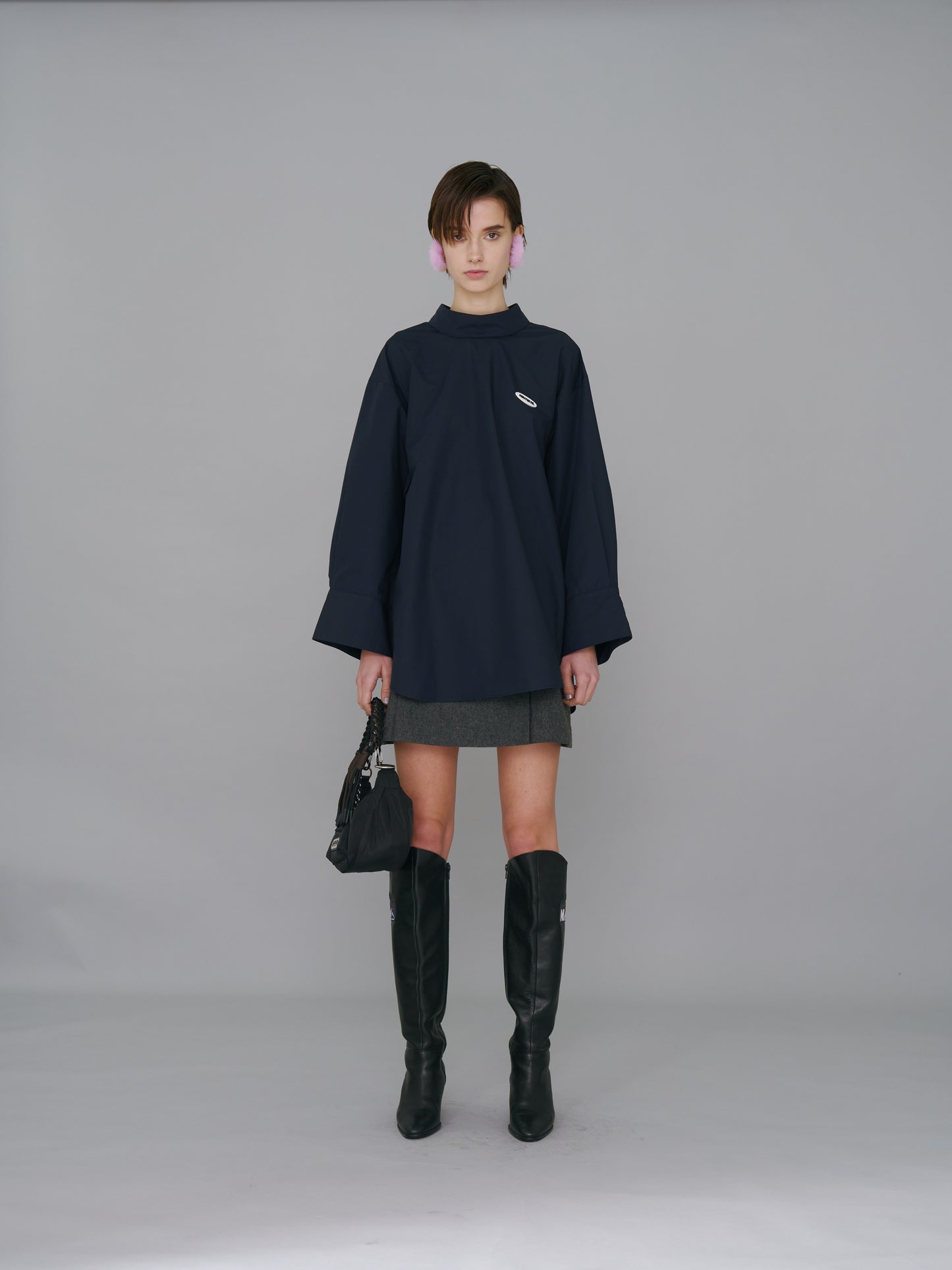 NON TOKYO / WIDE CHIMNEY PULLOVER SHIRTS (NAVY)