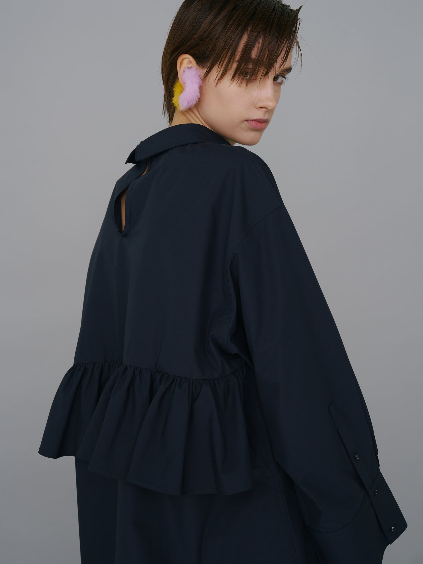 NON TOKYO / WIDE CHIMNEY PULLOVER SHIRTS (NAVY)