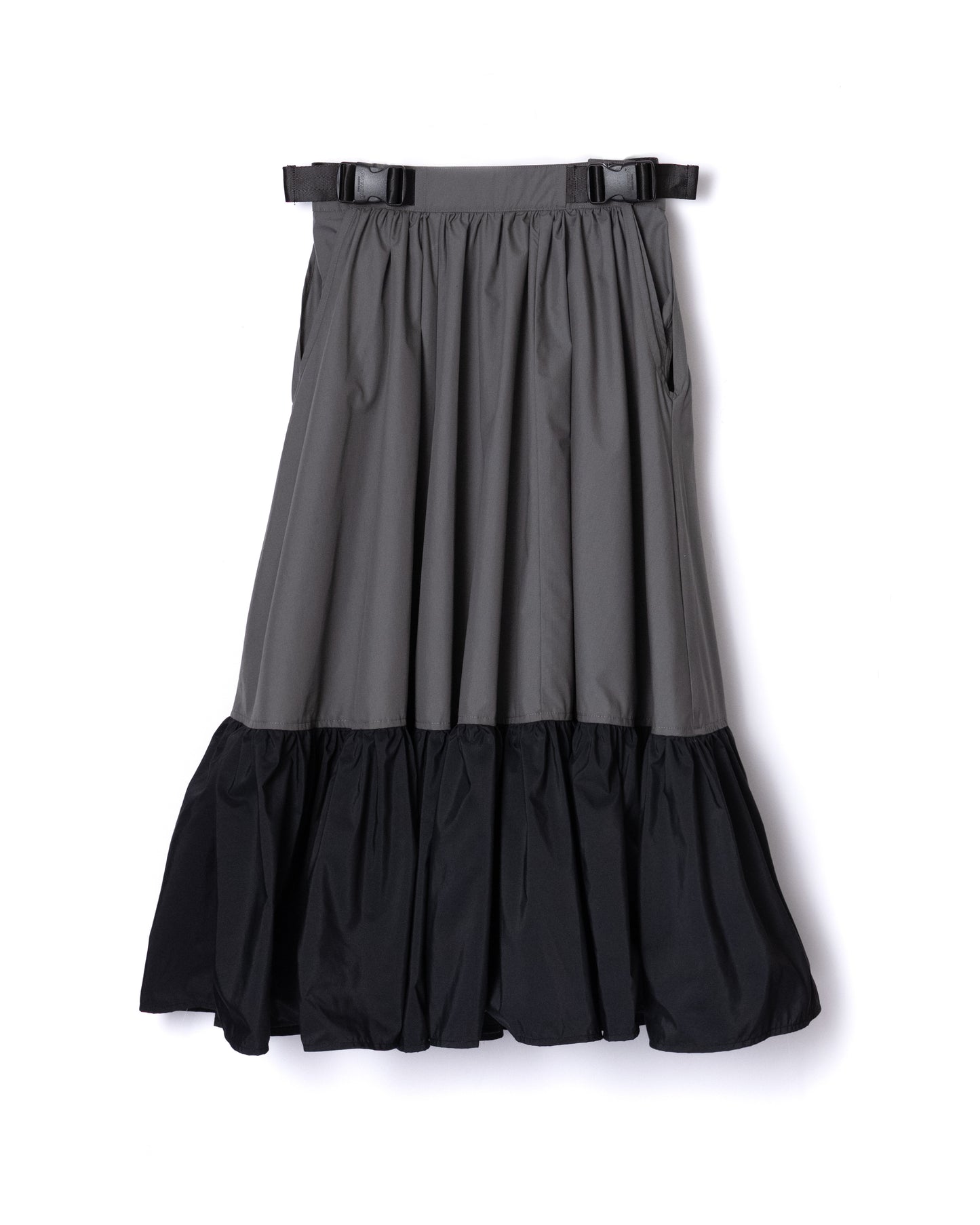 NON TOKYO / SWITCH GATHER SKIRT (GRAY)〈ノントーキョー〉切替えギャザースカート (グレー)