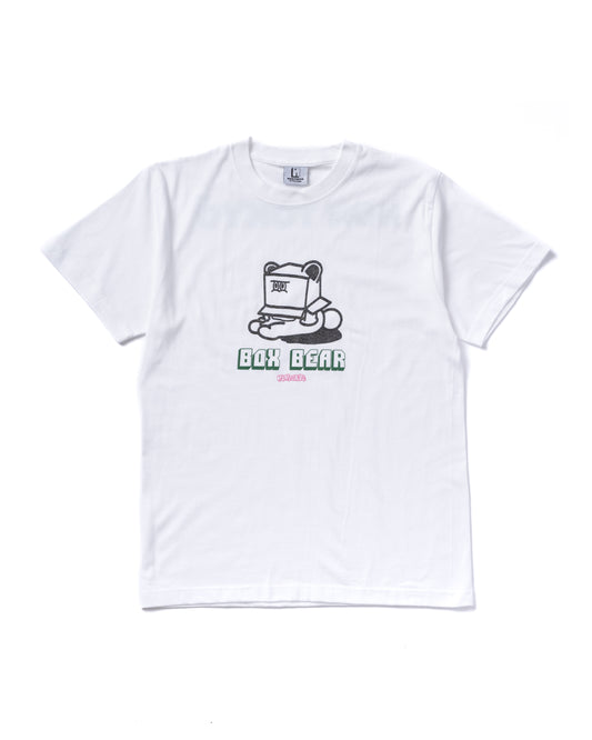 NON TOKYO / GRITTER PRINT T-SHIRT (BOX BEAR / WHITE)