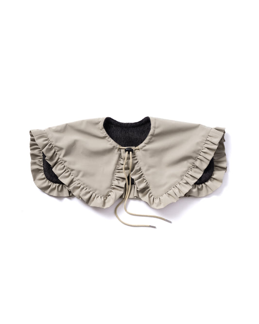 NON TOKYO / REVERSIBLE FRILL COLLAR (BEIGExBLACK)