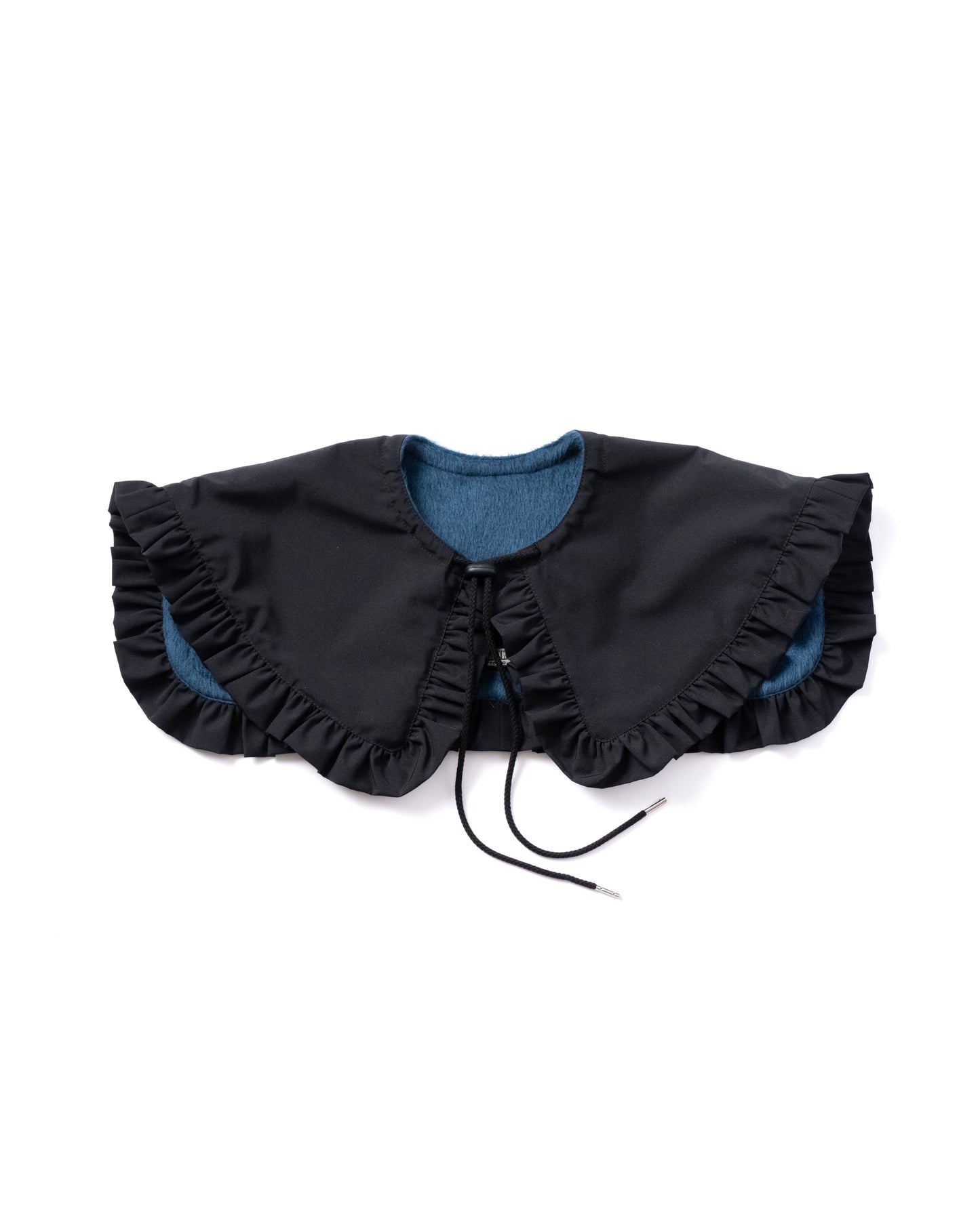 NON TOKYO / REVERSIBLE FRILL COLLAR (BLACKxBLUE)