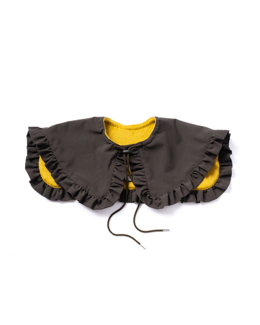 NON TOKYO / REVERSIBLE FRILL COLLAR (BROWNxMUSTARD)