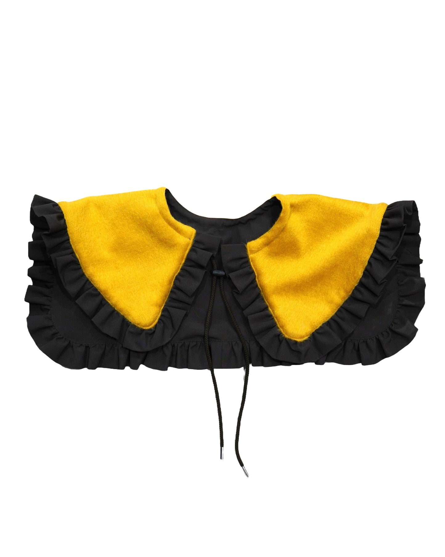 NON TOKYO / REVERSIBLE FRILL COLLAR (BROWNxMUSTARD) &lt;NON TOKYO&gt; Reversible frill collar (brown x mustard)