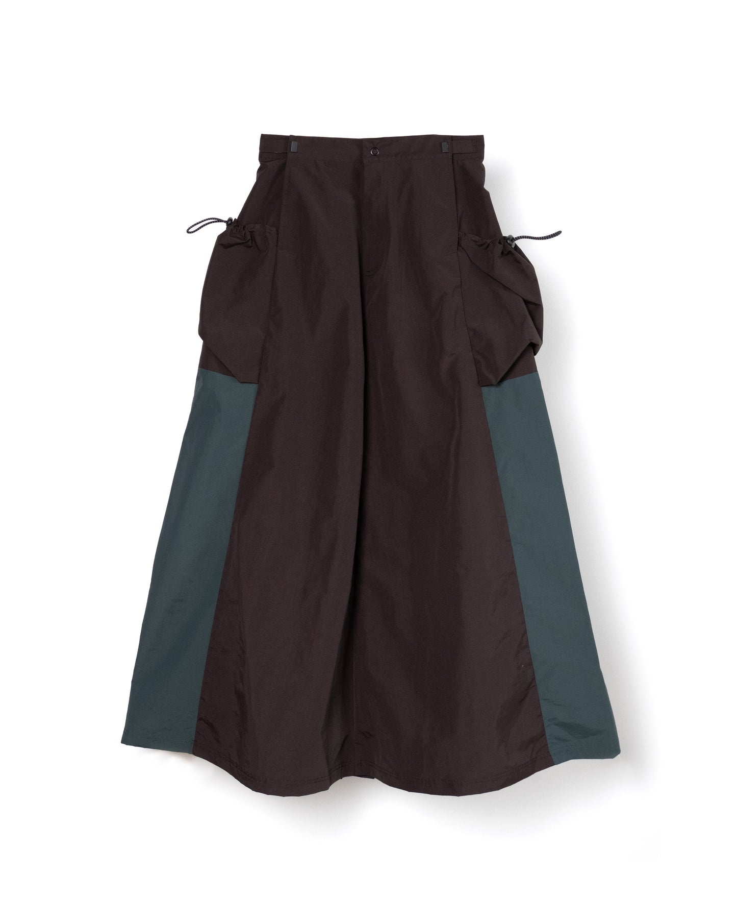 NON TOKYO / OUTDOOR LONG SKIRT (BROWNxGREEN)