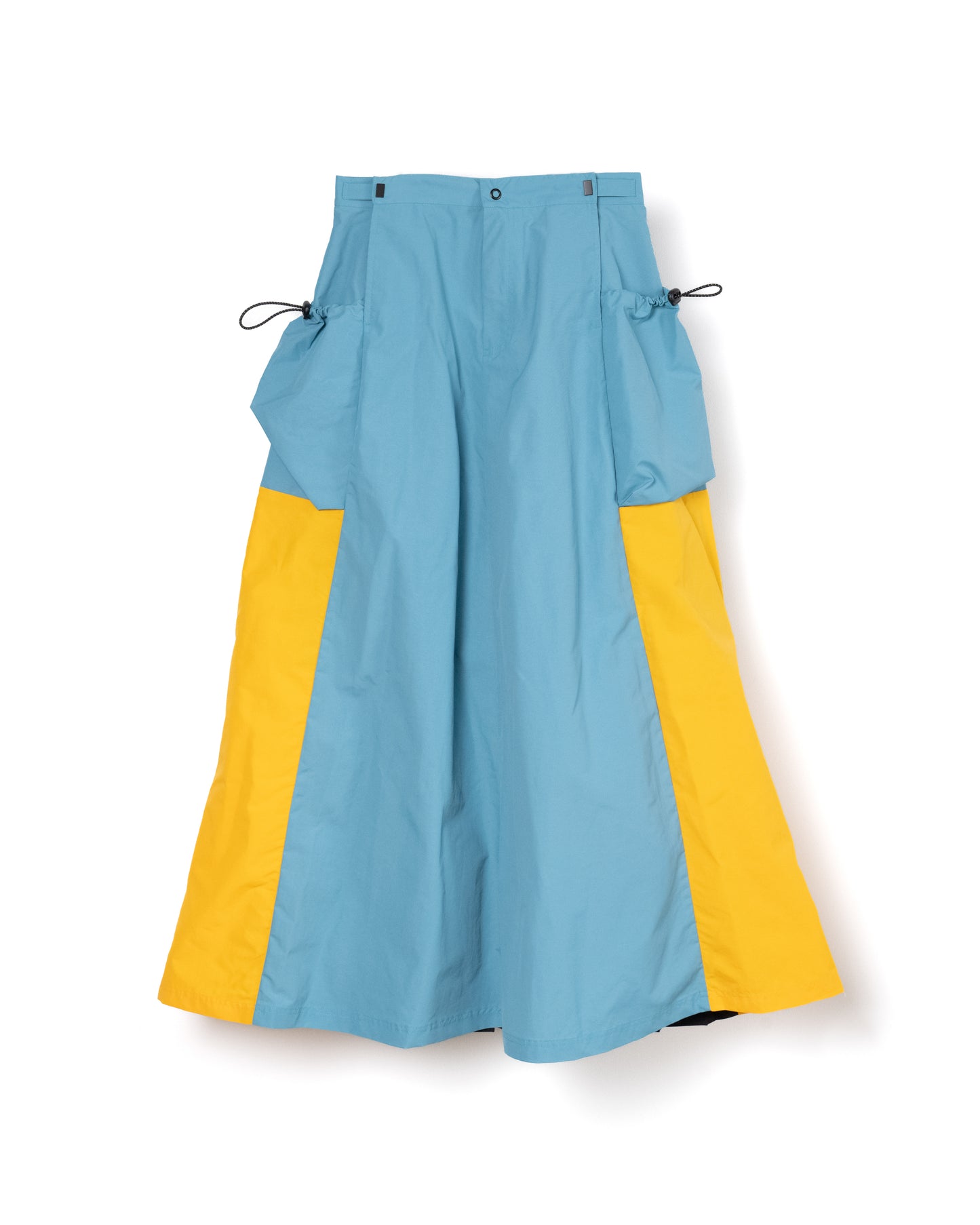 NON TOKYO / OUTDOOR LONG SKIRT (L.BLUExYELLOW) &lt;NON TOKYO&gt; Outdoor long skirt (light blue x yellow)