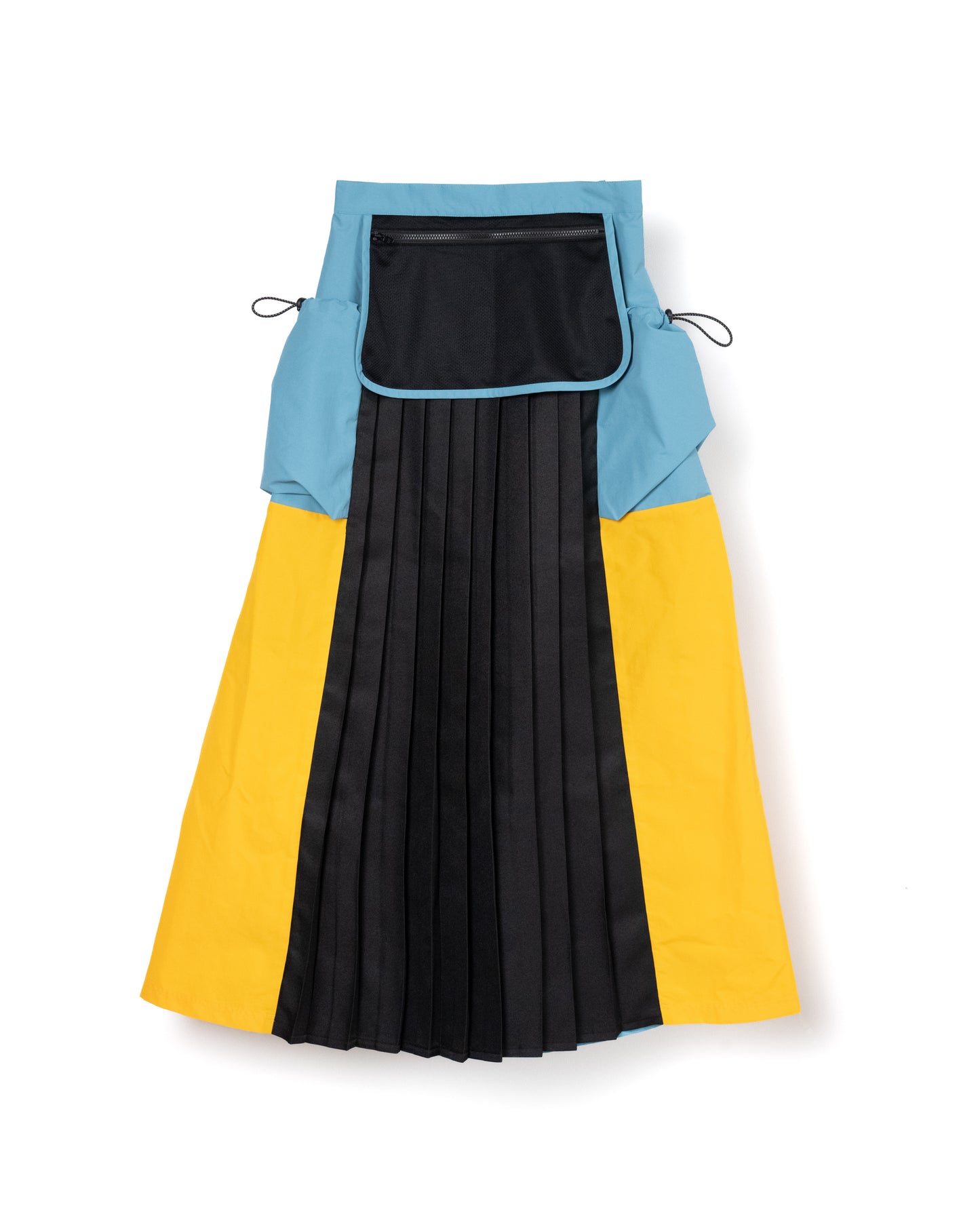 NON TOKYO / OUTDOOR LONG SKIRT (L.BLUExYELLOW) &lt;NON TOKYO&gt; Outdoor long skirt (light blue x yellow)