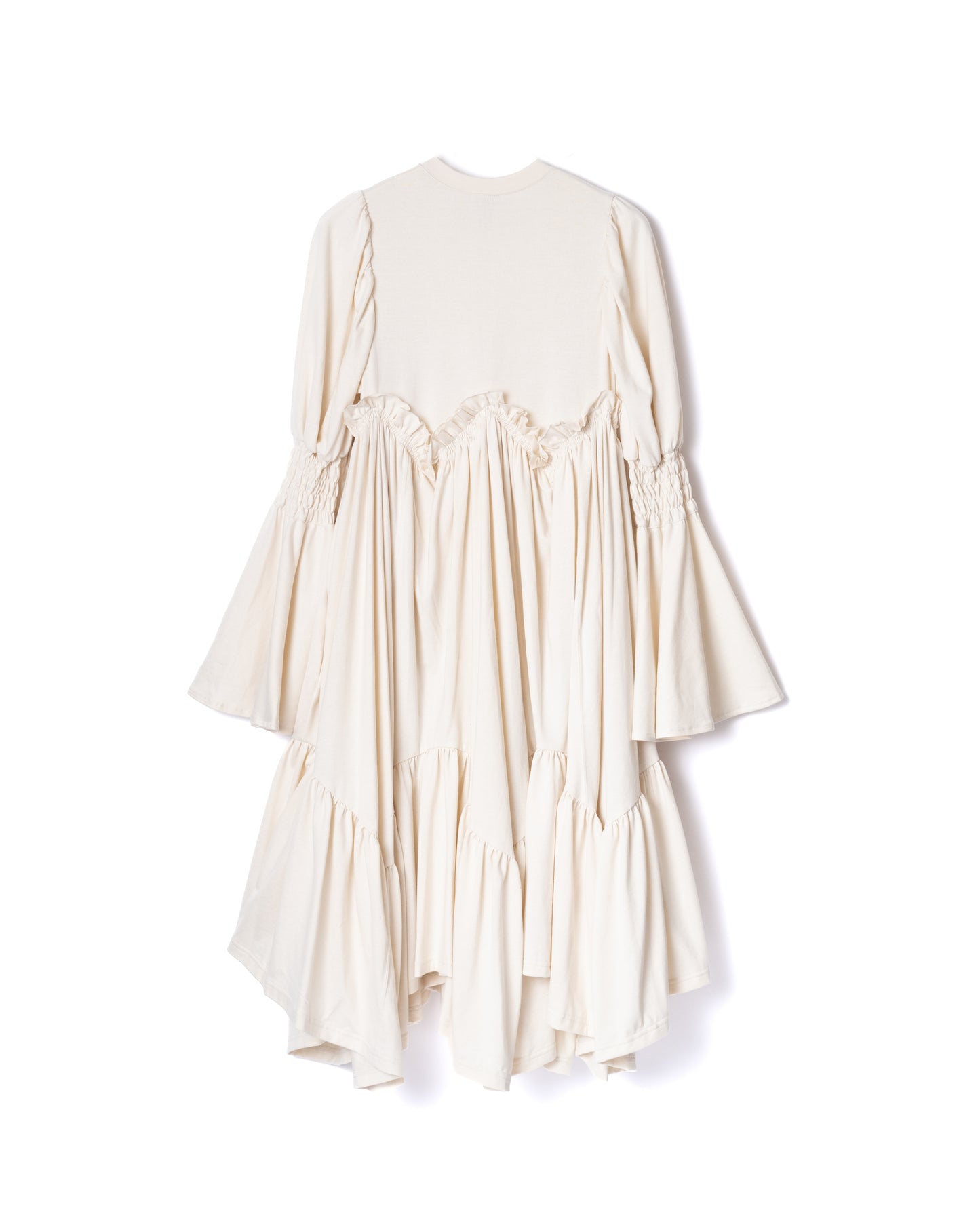 NON TOKYO / POWER SHOULDER FRILL ONE-PIECE (IVORY)