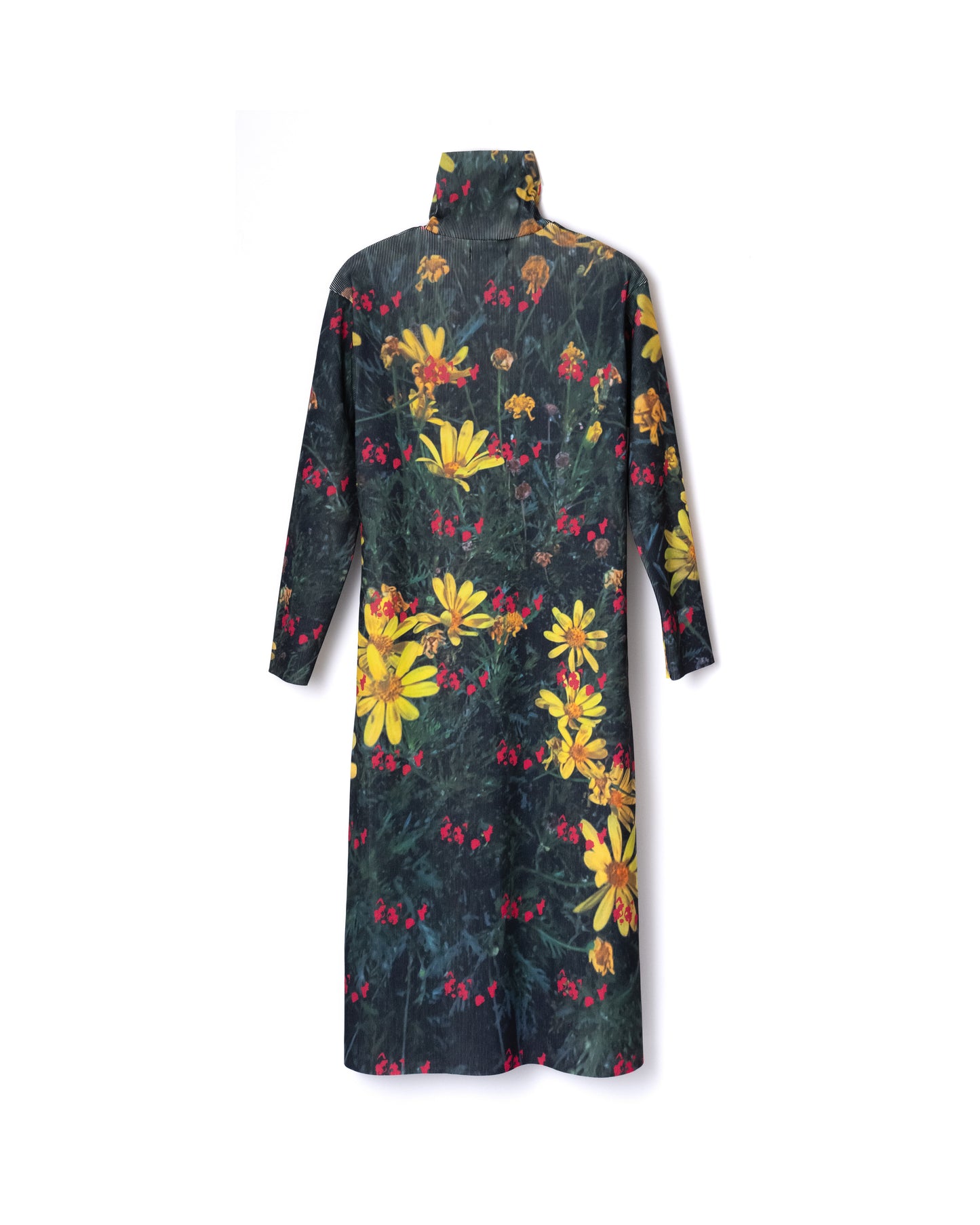 NON TOKYO / PRINT RIB HI-NECK ONE-PIECE (YELLOW FLOWER)