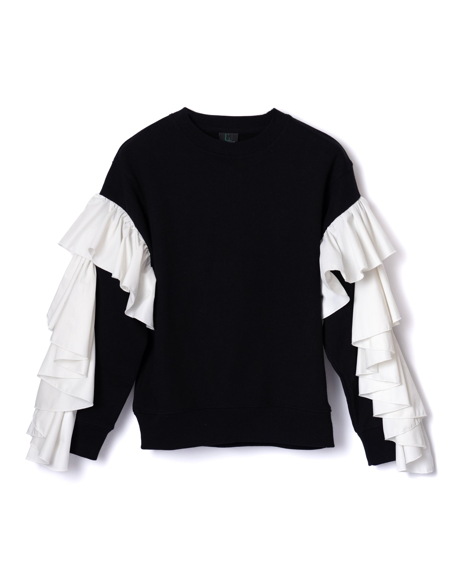 NON TOKYO / FRILL SLEEVE SWEAT TOP (BLACK)