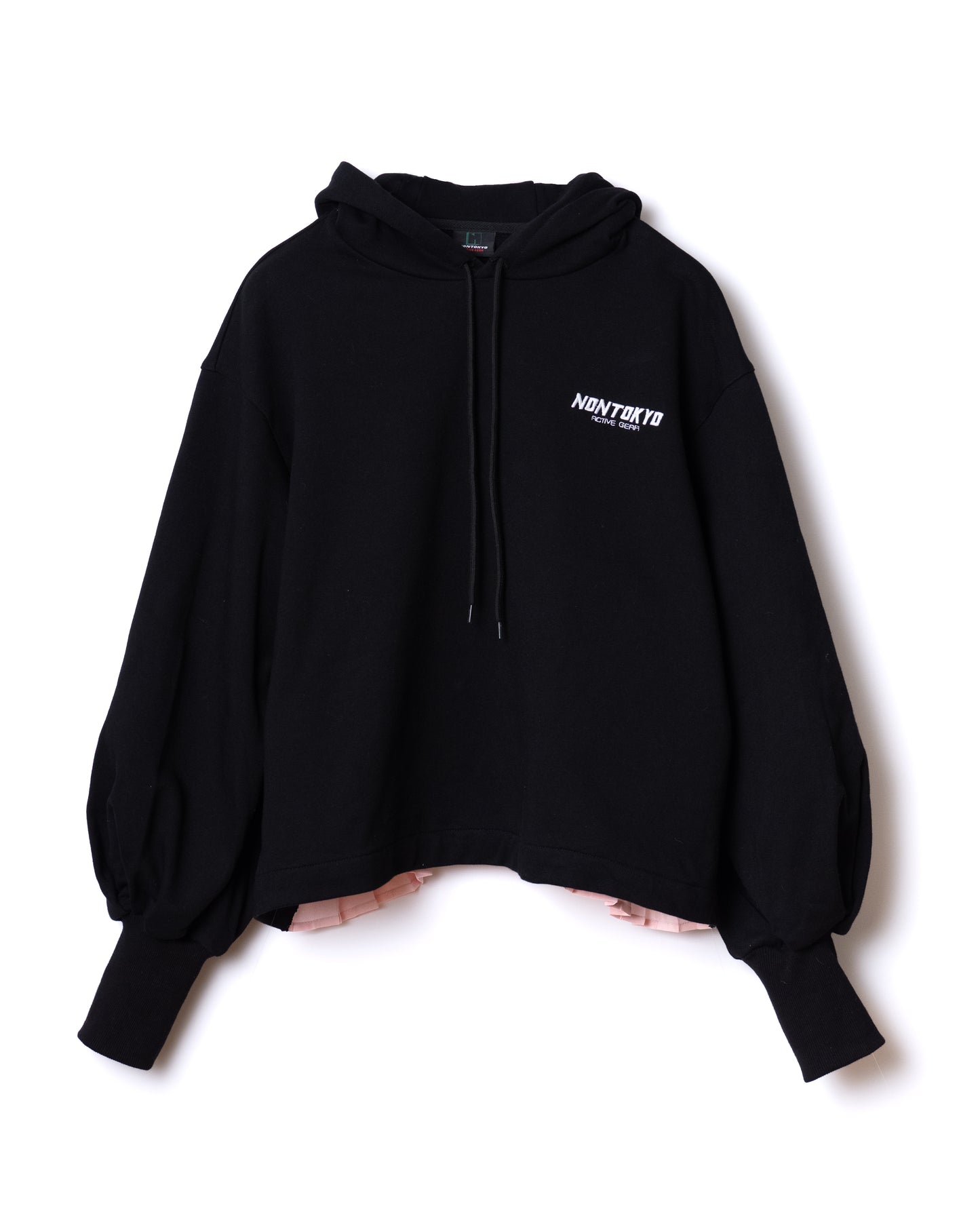 NON TOKYO / BACK PLEATS SWEAT PARKA (BLACK×PINK)