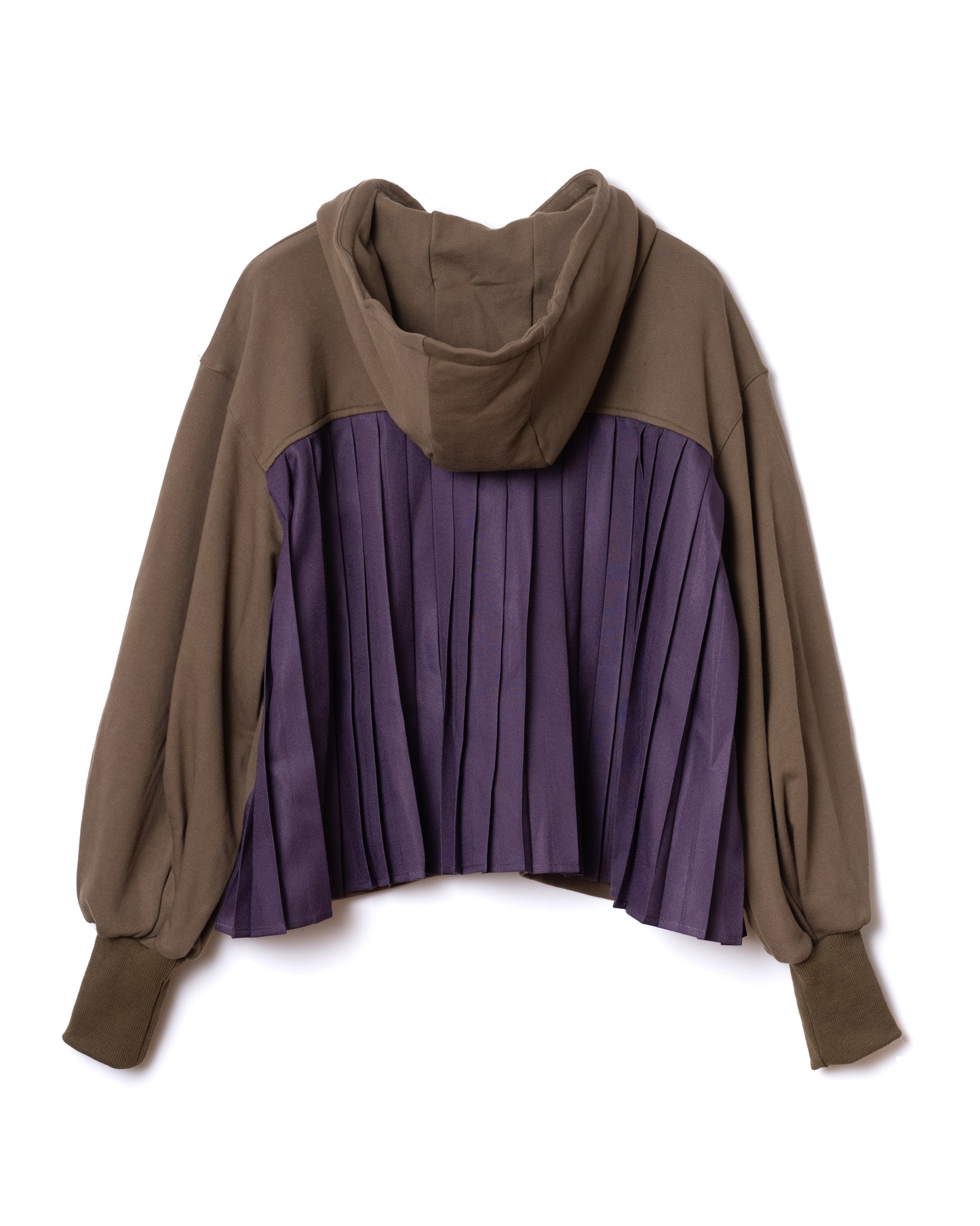 NON TOKYO / BACK PLEATS SWEAT PARKA (KHAKI×PURPLE)