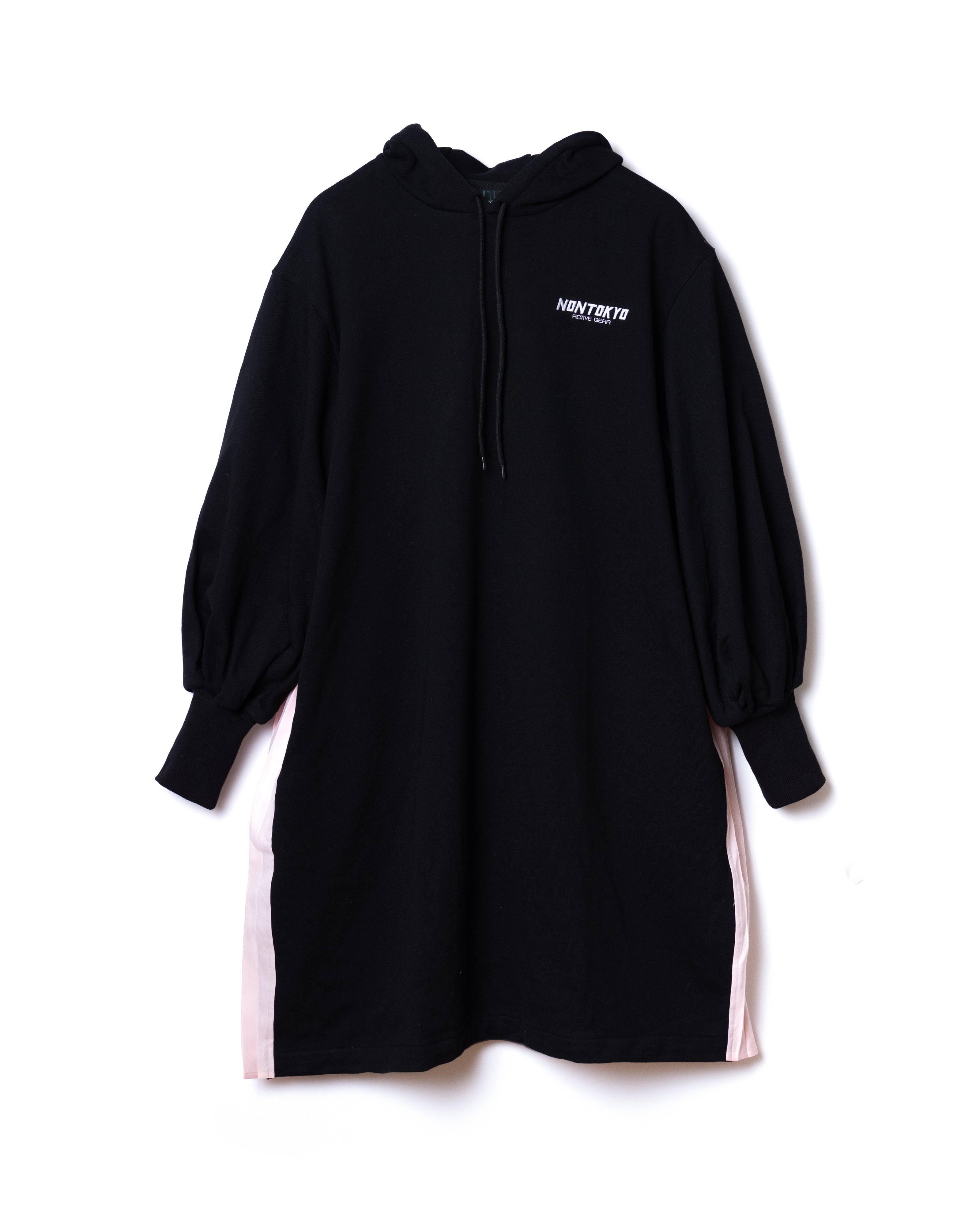 NON TOKYO / BACK PLEATS SWEAT ONE-PIECE (BLACK×PINK)