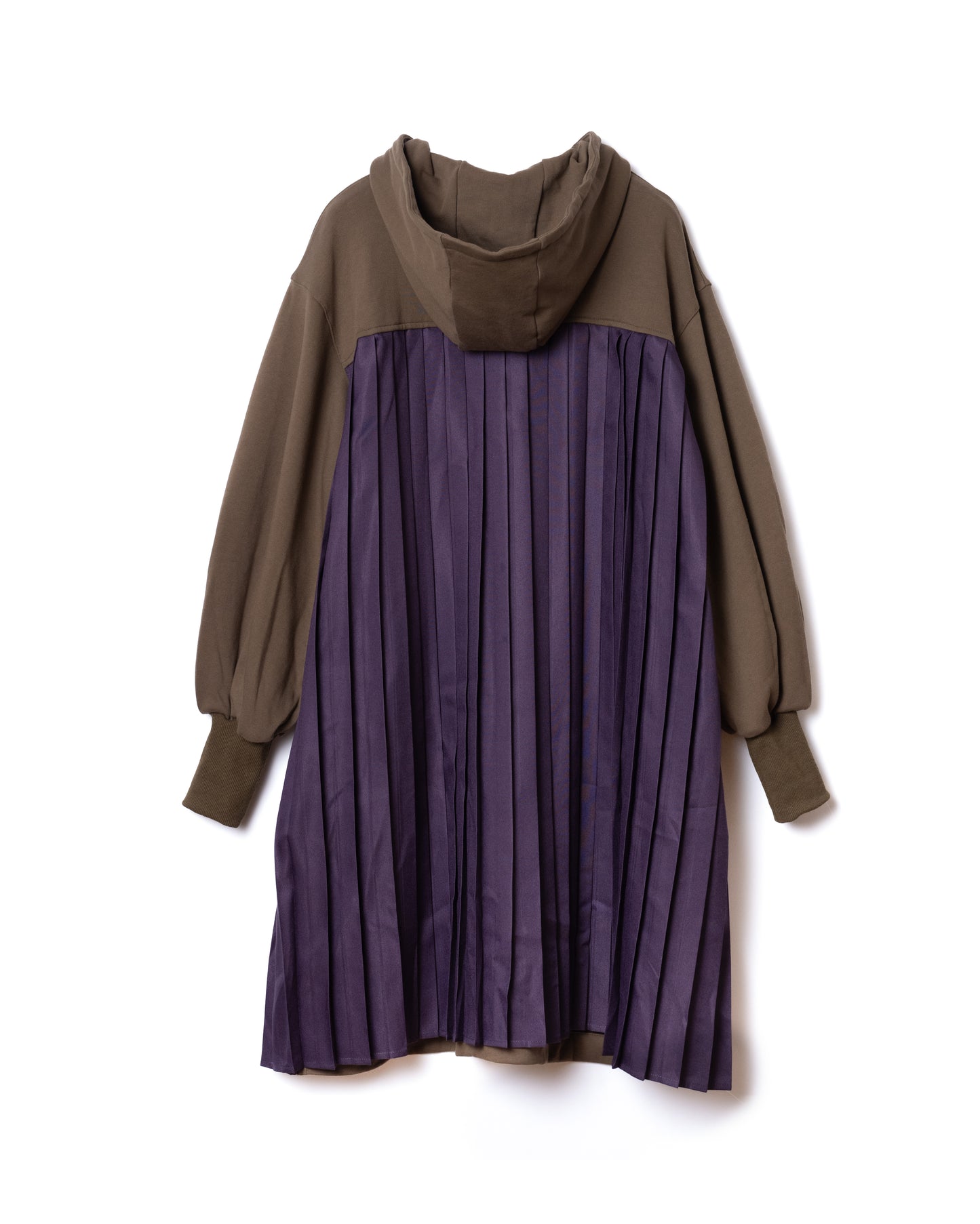 NON TOKYO / BACK PLEATS SWEAT ONE-PIECE (KHAKI×PURPLE)