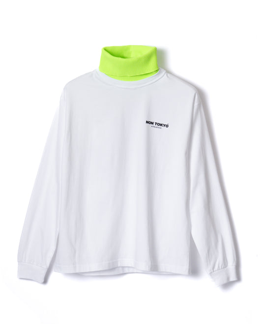 NON TOKYO / HI-NECK LONG SLEEVE T-SHIRT (WHITE)