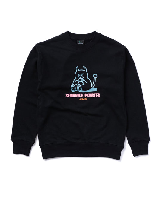 NON TOKYO / GRITTER  PRINT PULLOVER SWEAT (BLACK)