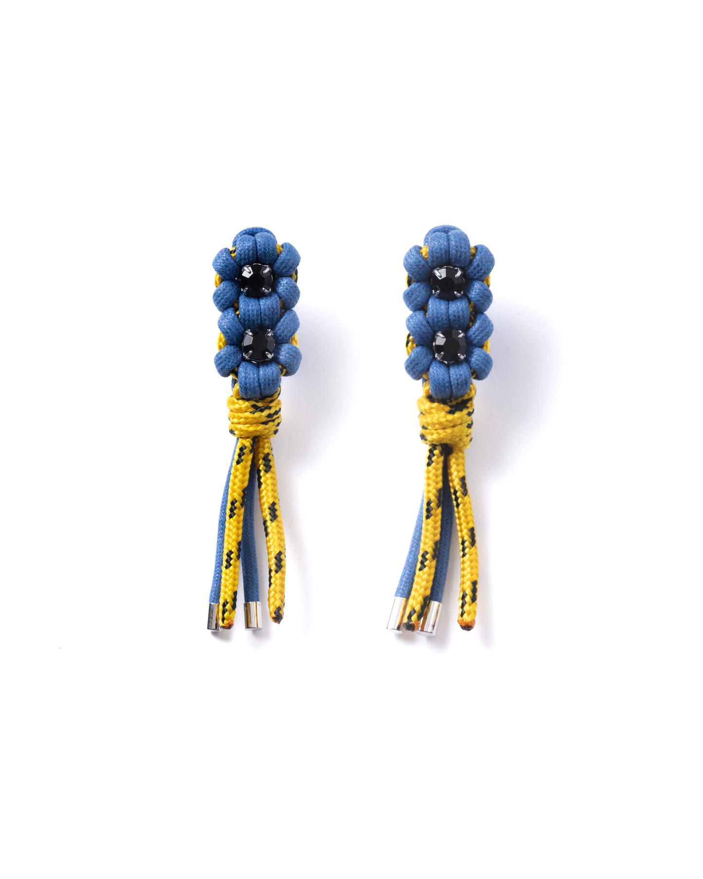 NON TOKYO / BIJOU FLOWER BLADE LONG EARRING (BLUE×YELLOW)