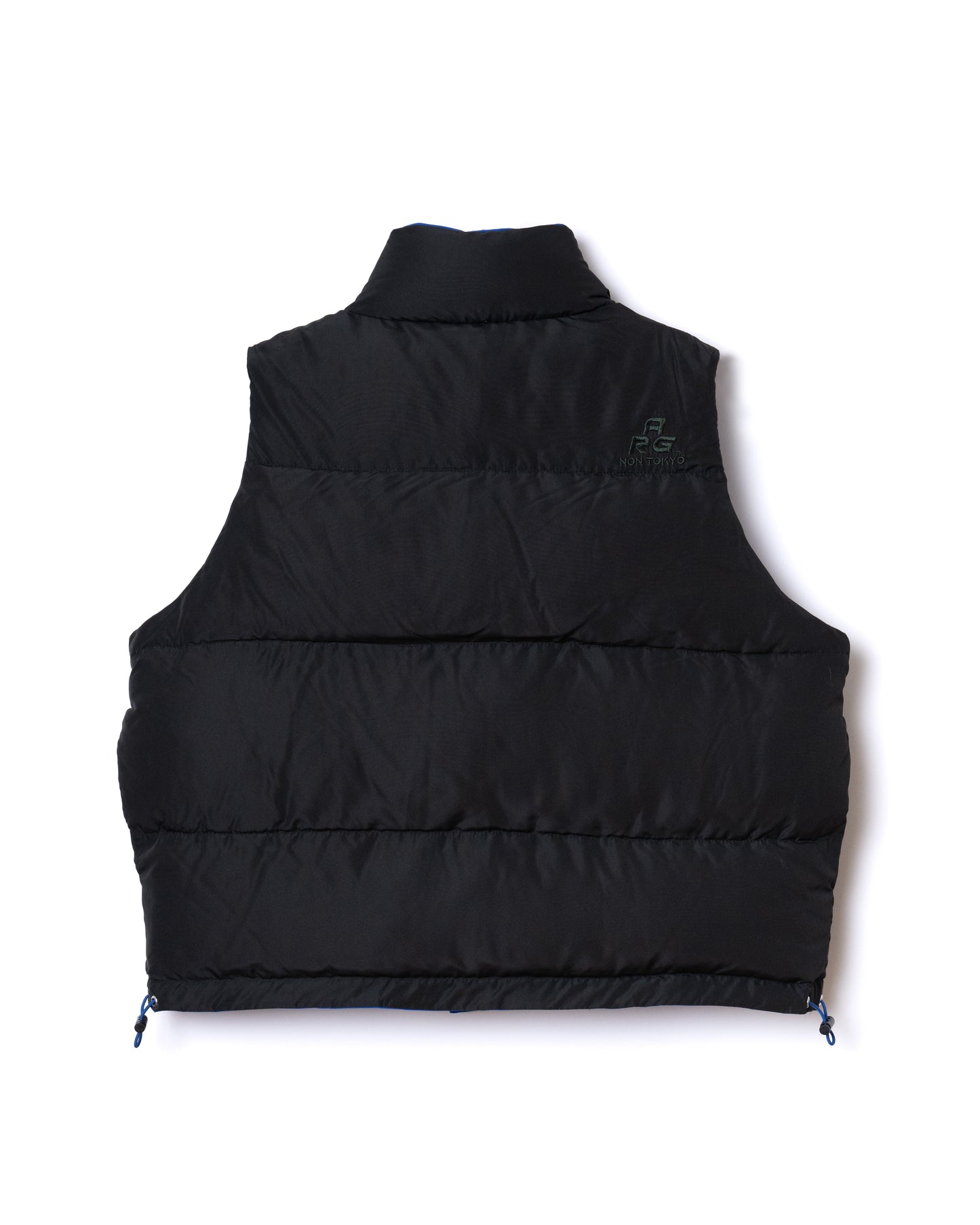 NON TOKYOxUNIVERSAL OVERALL / REVERSIBLE DOWN VEST (BLUE×BLACK)