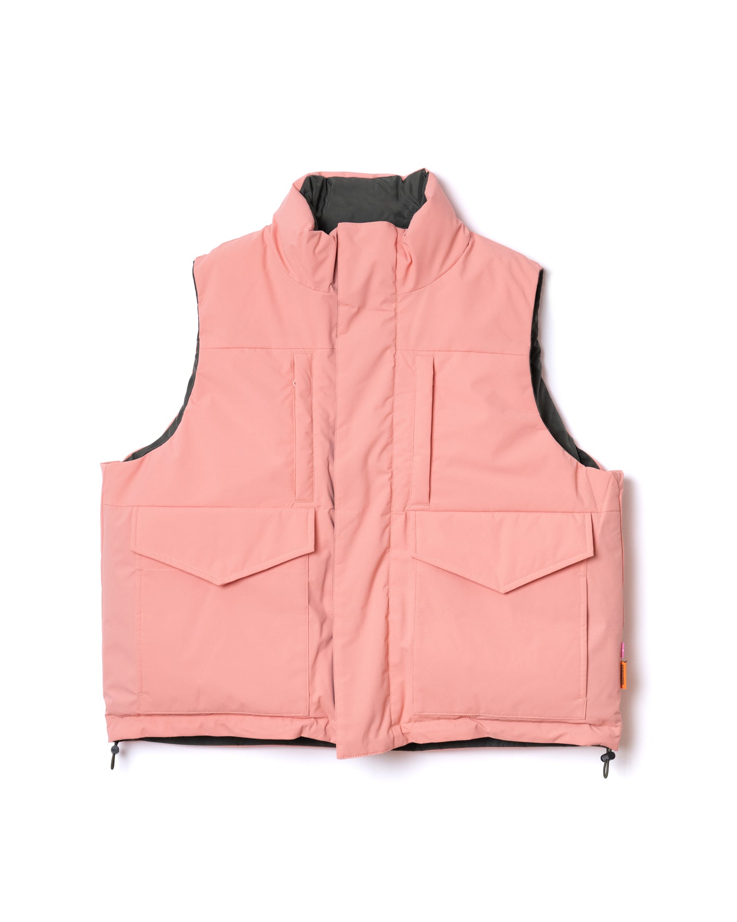 NON TOKYOxUNIVERSAL OVERALL / REVERSIBLE DOWN VEST (PINK×KHAKI)