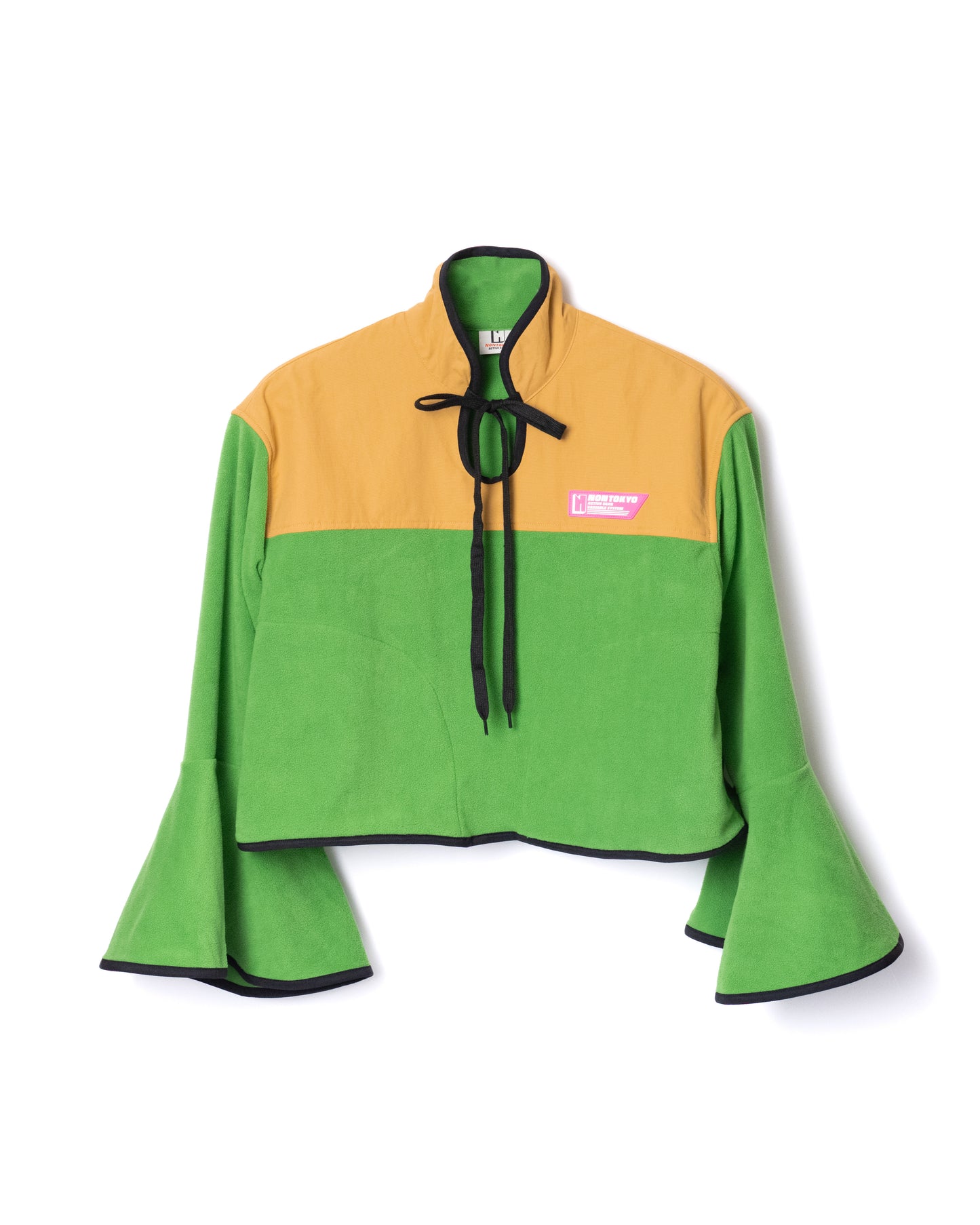 NON TOKYO / FLARE SLEEVE FLEECE TOP (GREEN)