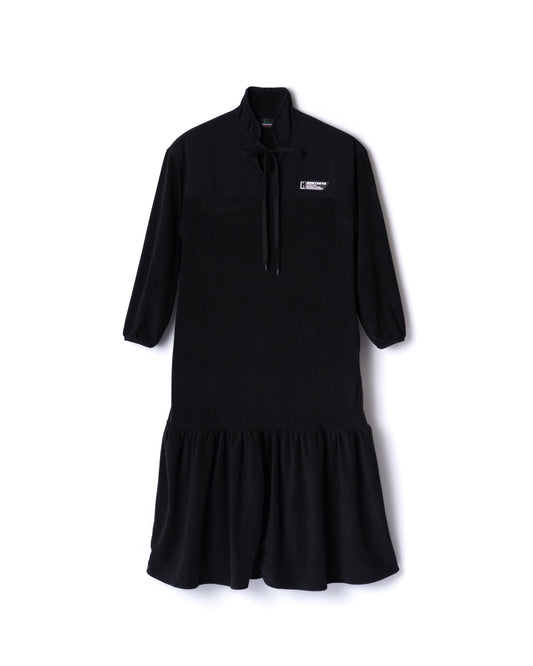 NON TOKYO / FLARE SLEEVE FLEECE ONE-PIECE (BLACK)