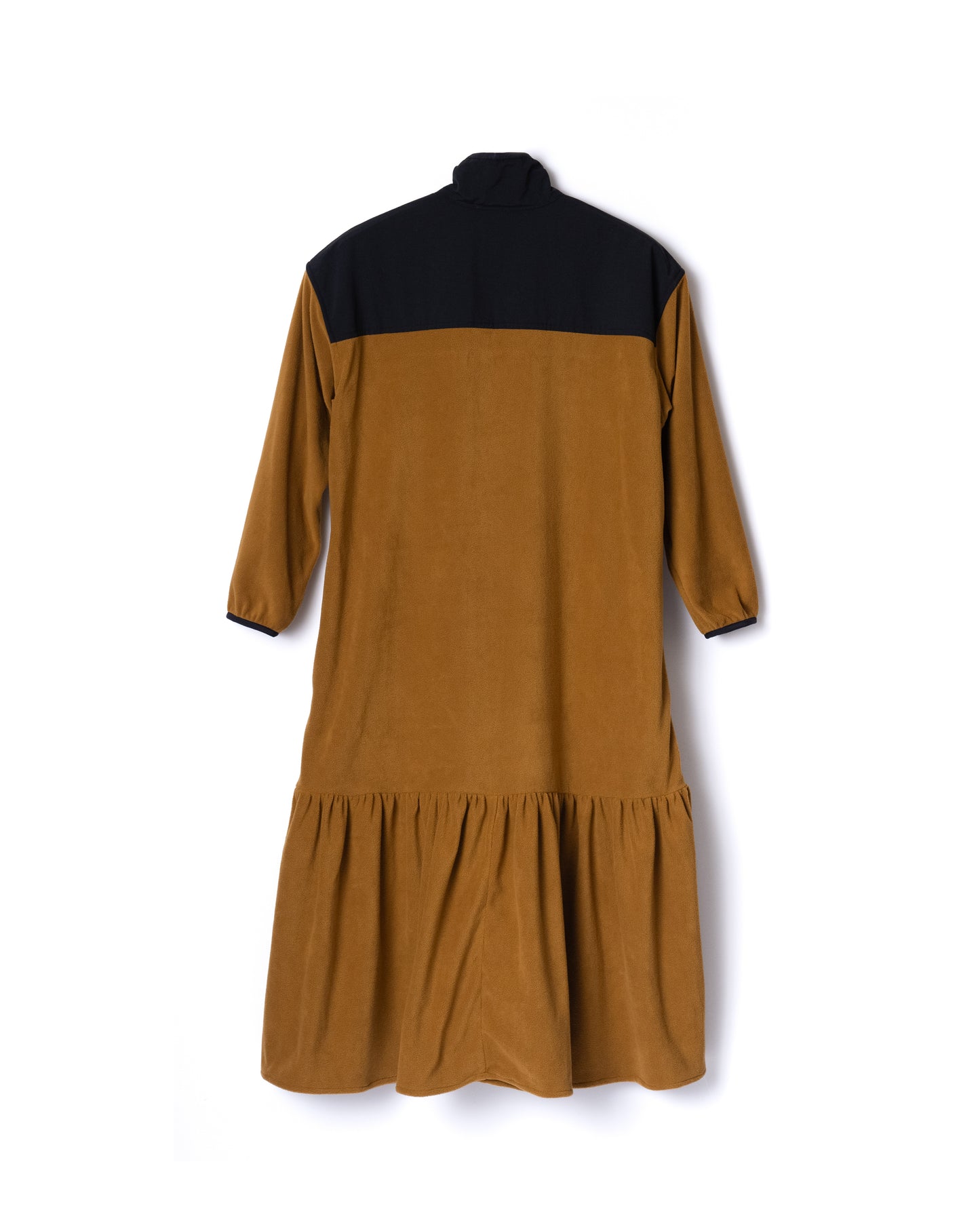 NON TOKYO / FLARE SLEEVE FLEECE ONE-PIECE (MUSTARD)