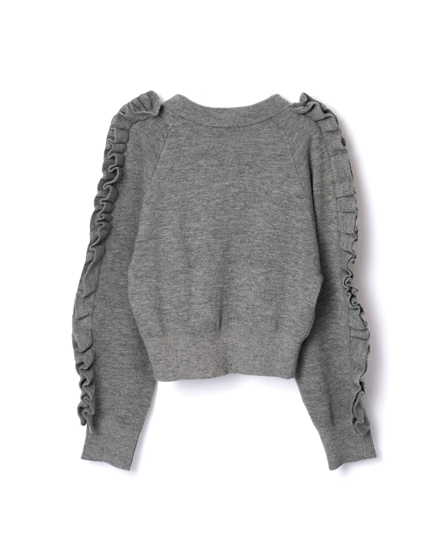 NON TOKYO / RUFFLED SLEEVE KNIT (GRAY)