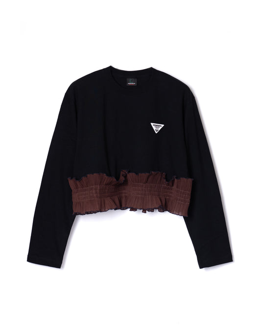 NON TOKYO / PLEATS FRILL L/S C/S (BLACK)