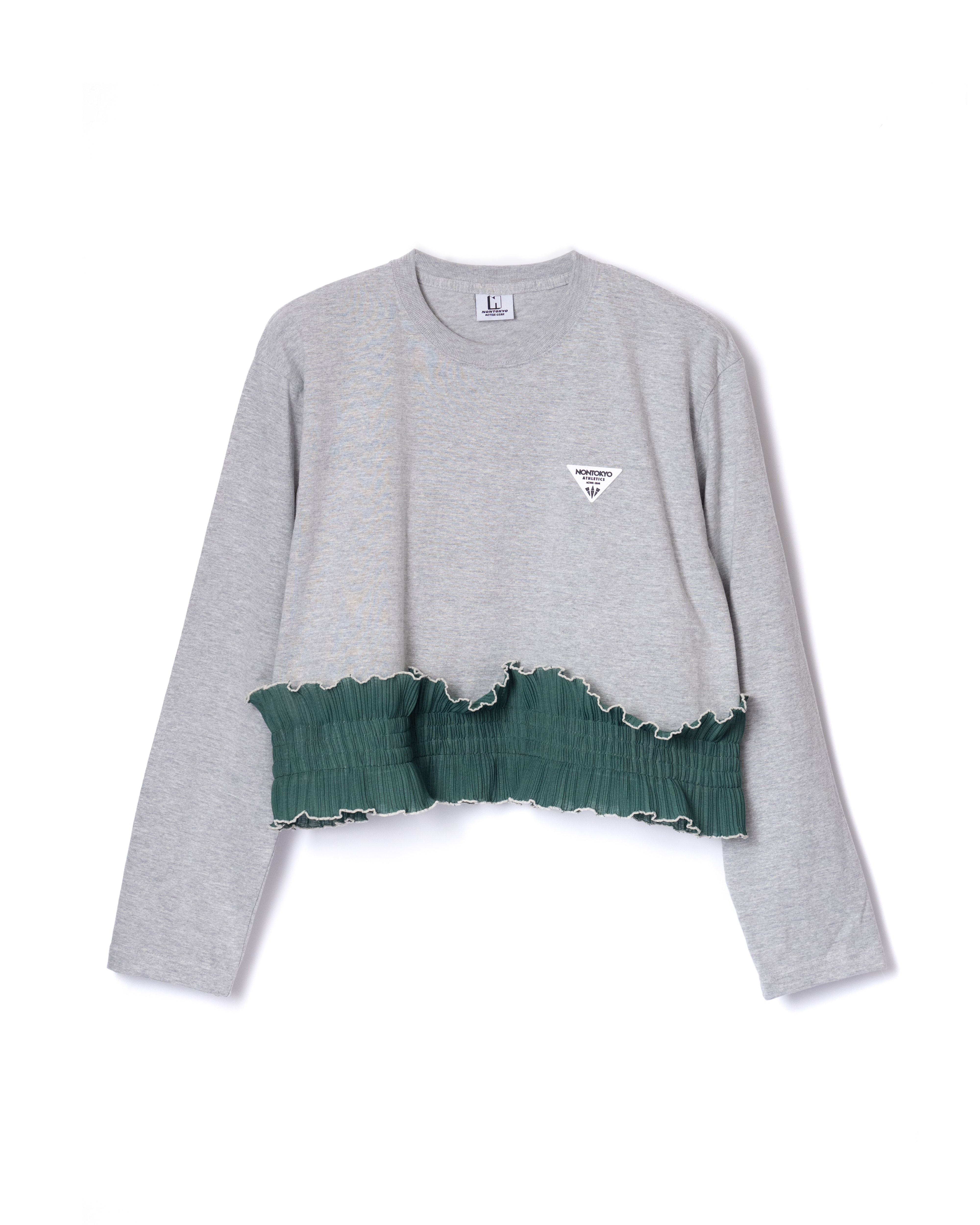 NON TOKYO / PLEATS FRILL L/S C/S (GRAY)