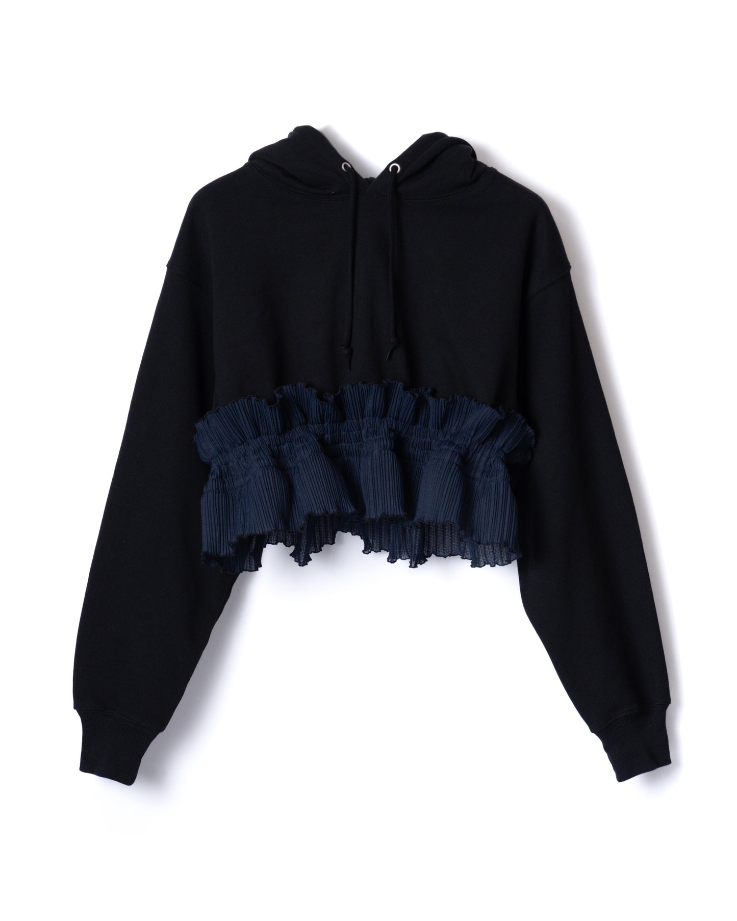 NON TOKYO / PLEATS FRILL SHORT PARKA (BLACK)