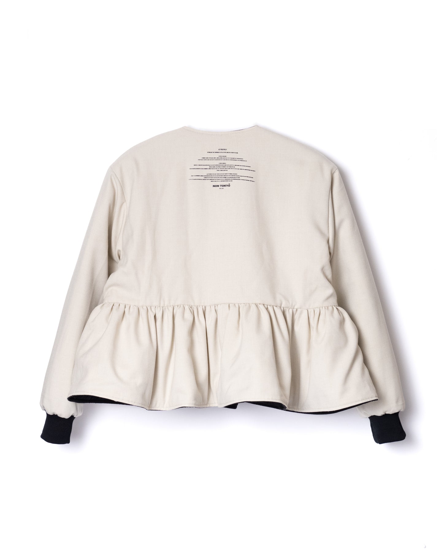 NON TOKYO / REVERSIBLE QUILTING JACKET (BLACK×IVORY) &lt;NON TOKYO&gt; Reversible quilting jacket (black × ivory)