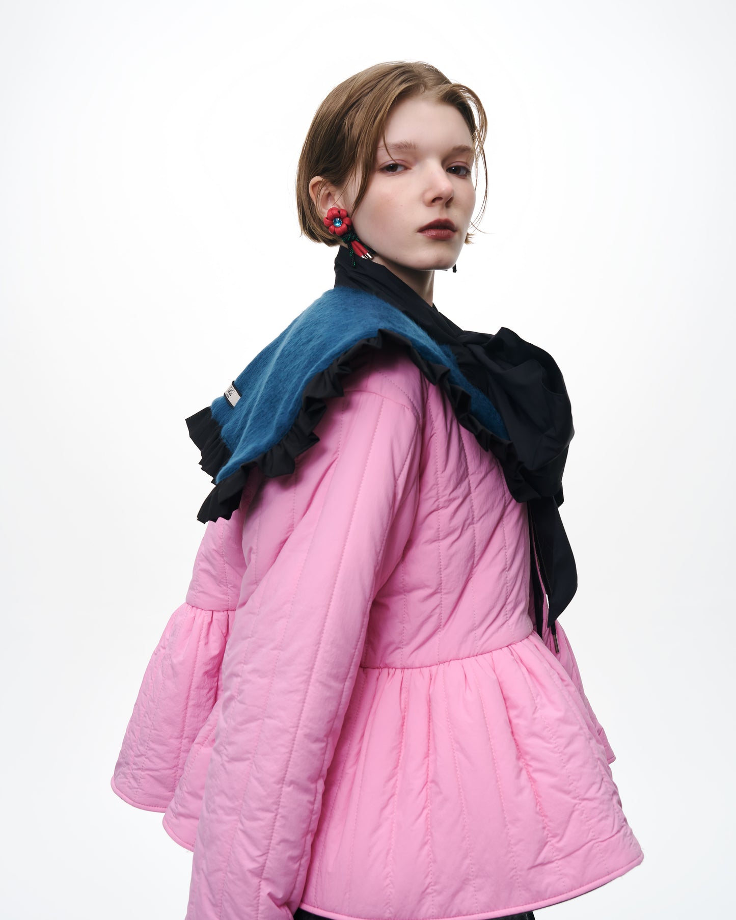 NON TOKYO / REVERSIBLE QUILTING JACKET (PINK×GRAY) &lt;NON TOKYO&gt; Reversible quilting jacket (pink×gray)