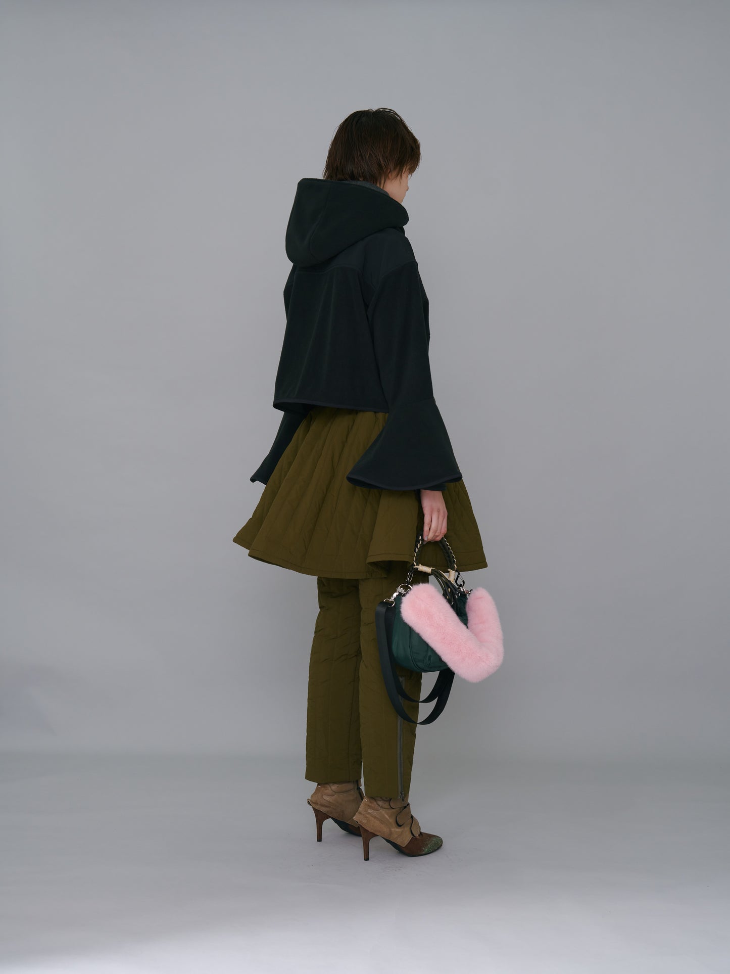 NON TOKYO / 3WAY QUILTING SKIRT PANTS (KHAKI) &lt;NON TOKYO&gt; 3WAY QUILTING SKIRT PANTS (KHAKI)