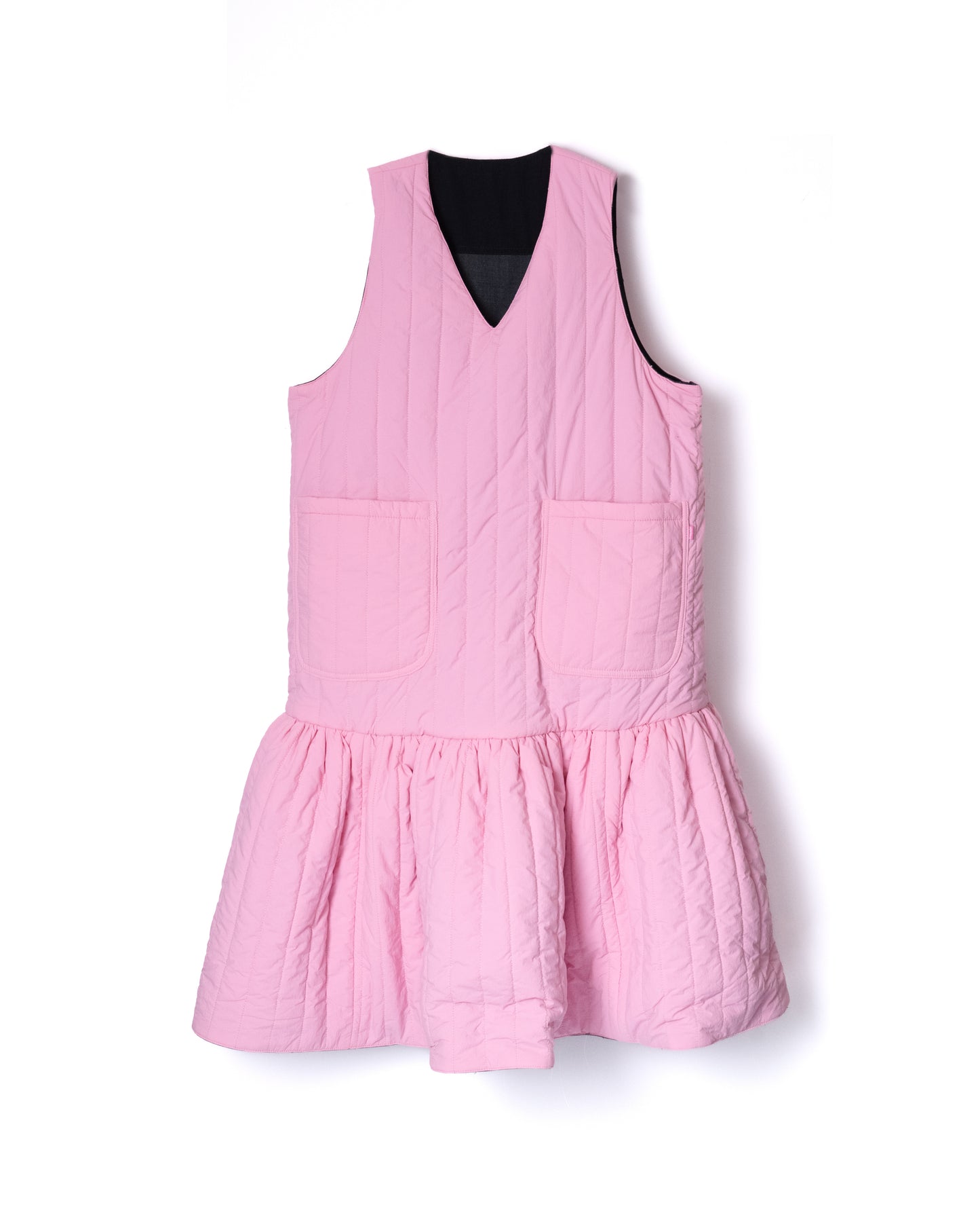 NON TOKYO / REVERSIBLE QUILTING ONE-PIECE (PINK×GRAY) &lt;NON TOKYO&gt; Reversible quilting one-piece (pink×gray)