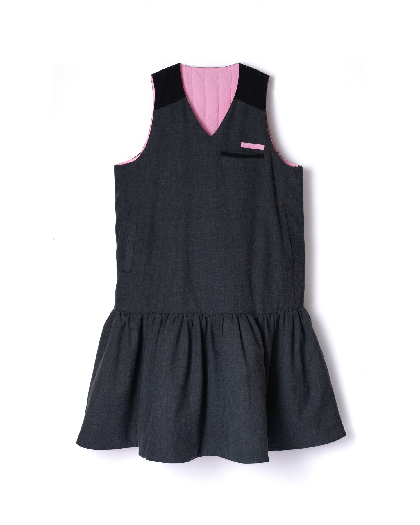 NON TOKYO / REVERSIBLE QUILTING ONE-PIECE (PINK×GRAY) &lt;NON TOKYO&gt; Reversible quilting one-piece (pink×gray)