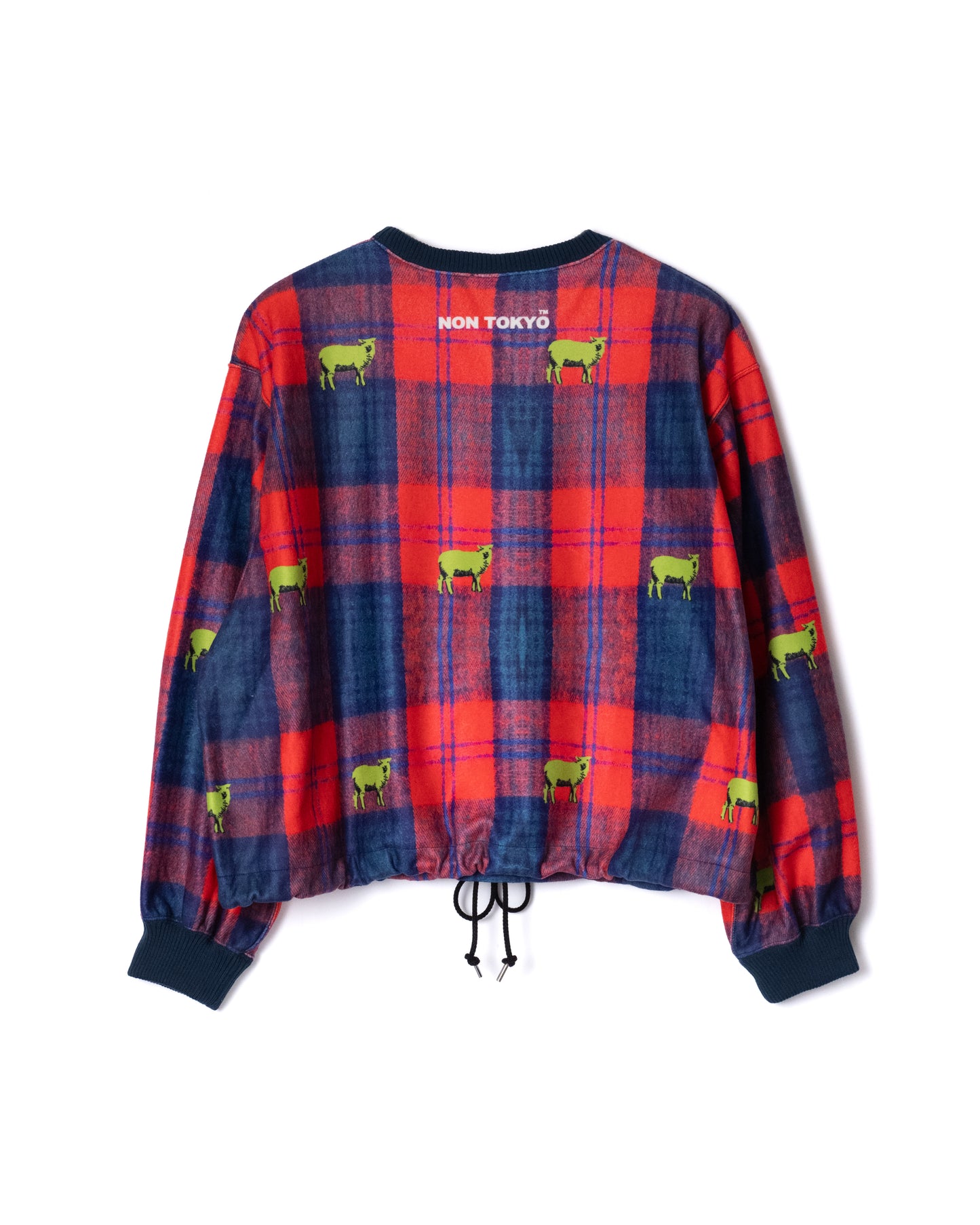 NON TOKYO / PRINT FLEECE PULLOVER TOP (CHECK)