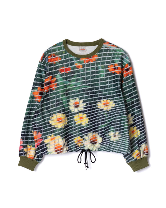 NON TOKYO / PRINT FLEECE PULLOVER TOP (FLOWER)