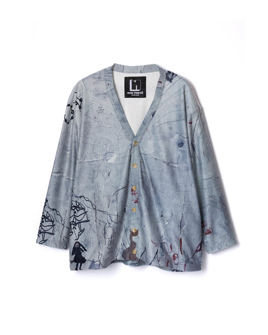 NON TOKYO / PRINT FLEECE BIG CARDIGAN (GRAFFITI)