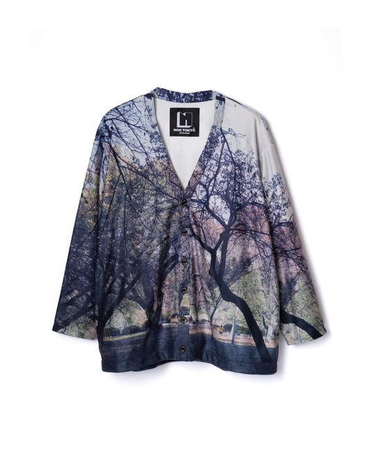 NON TOKYO / PRINT FLEECE BIG CARDIGAN (PARK)