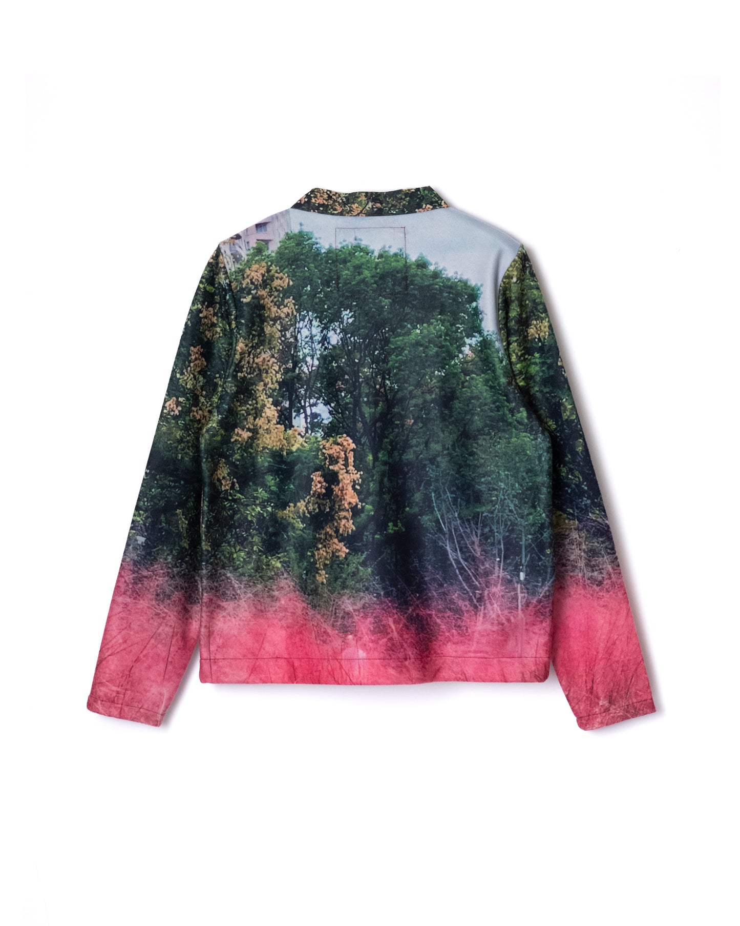 NON TOKYO / PRINT FLEECE CARDIGAN (PINK BUILDING)